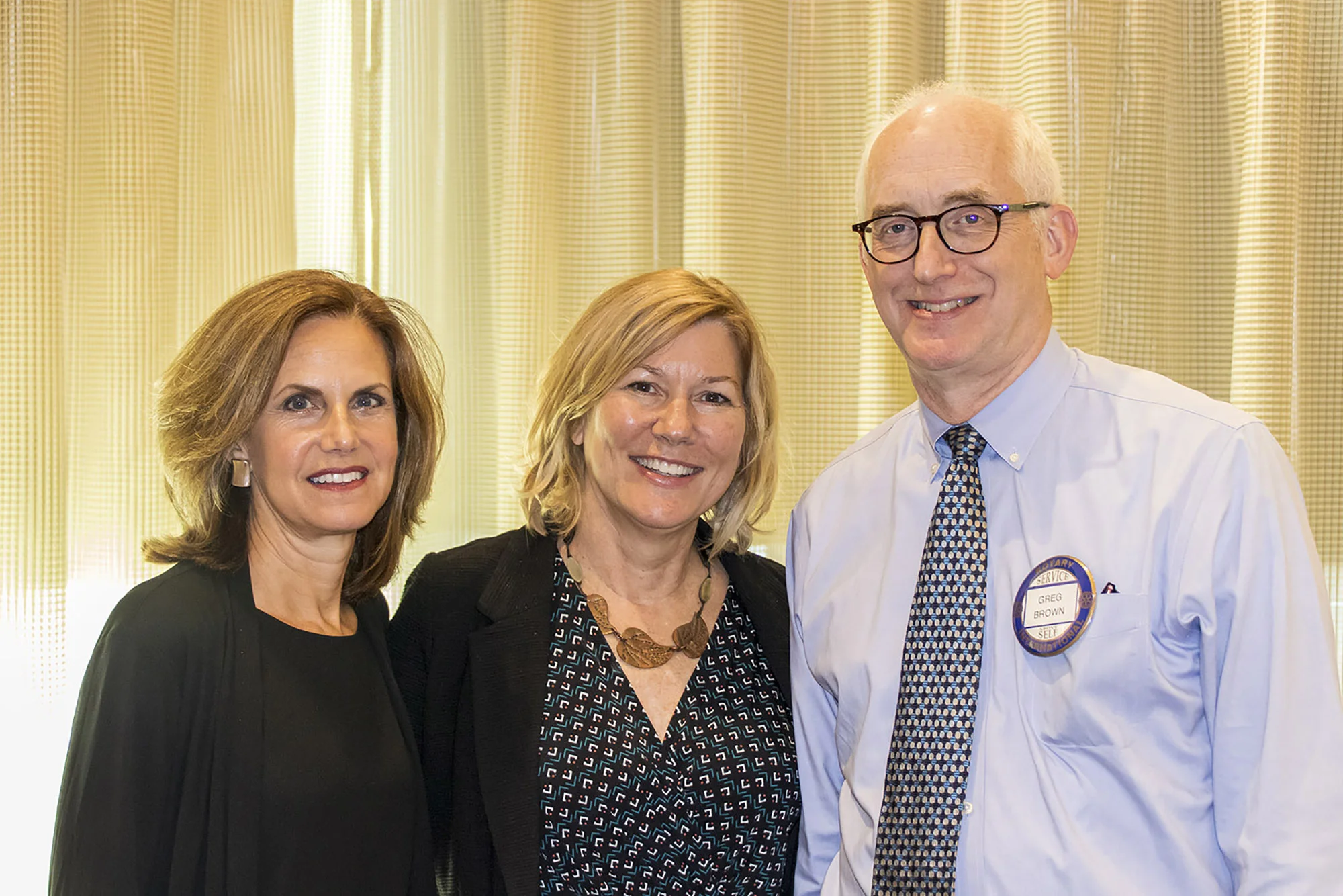 Task Force members Beth Murray, Sharon Mester, and Greg Brown presented the 2030 report to the Rotary Club of Swarthmore at its August 22 meeting. Photo by Gudmund Iversen.
