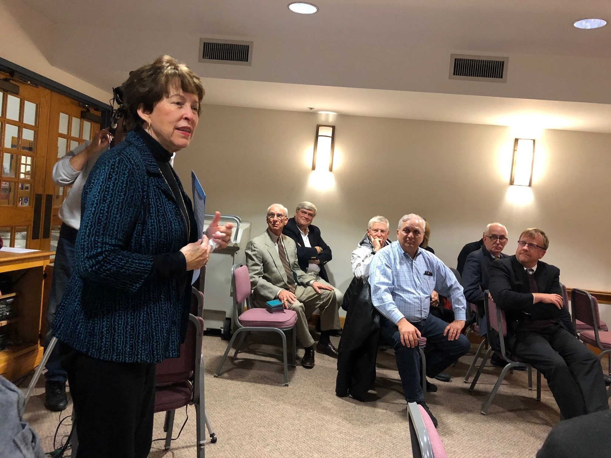 At Monday’s Swarthmore Borough Council meeting, Mayor Marty Spiegel read a proclamation declaring Saturday, November 9, 2019 as Ed Jones Day in Swarthmore. He presented the proclamation to Donna Kay Jones, Ed’s widow (left), who was in attendance along with six former mayors of the borough and members of the Centennial Foundation, which Ed co-founded. There will be a memorial service on Saturday at 2 p.m. at the Swarthmore Friends Meetinghouse for Ed, who served Swarthmore as mayor and in many other leadership posts in the borough, county, and state.