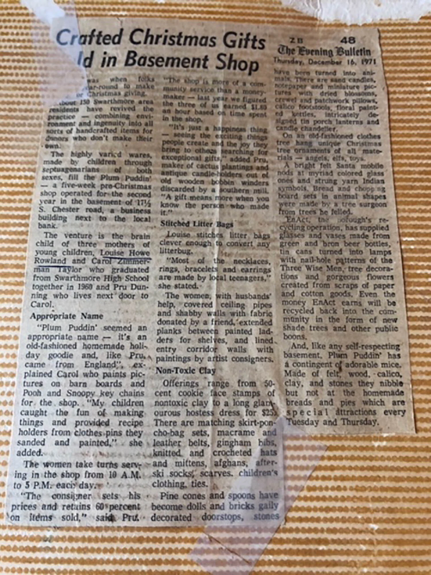 Making Things by Hand in Swarthmore Half a Century Ago