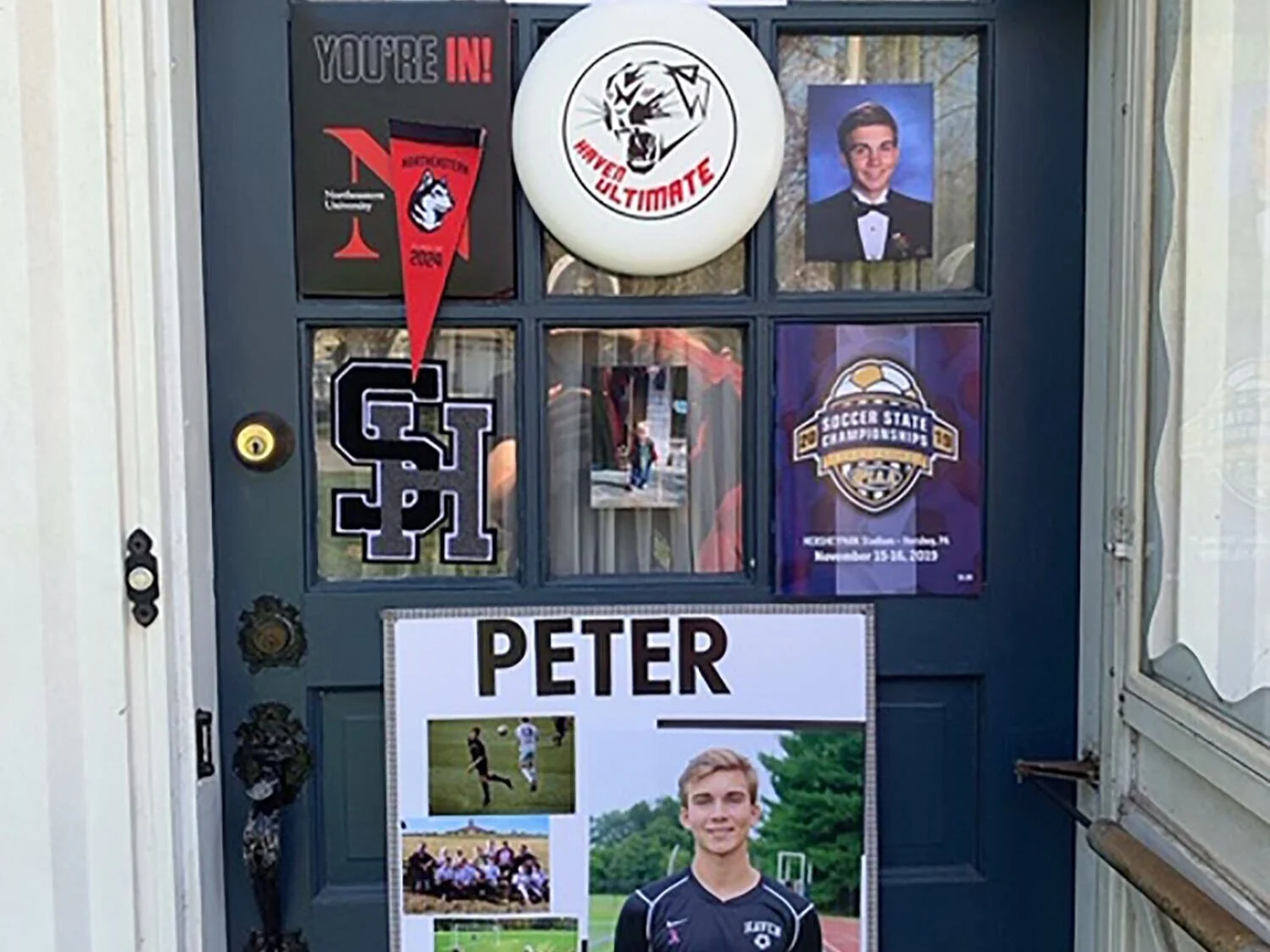Families Decorate Front Doors for Grads