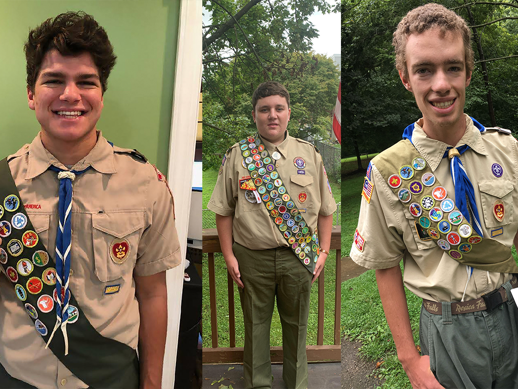 Troop 112 Celebrates Three New Eagle Scouts
