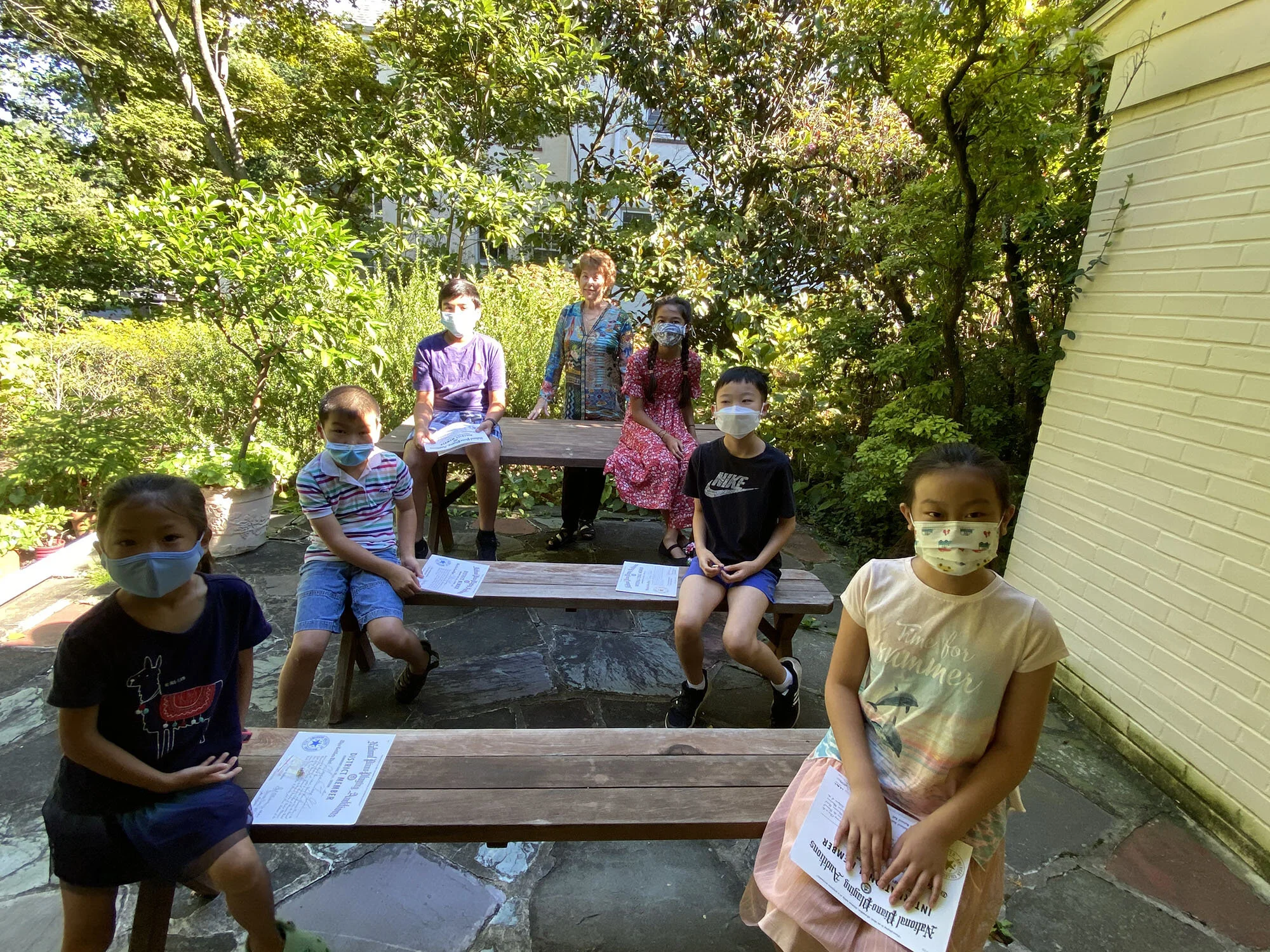 Young Piano Competitors Celebrate