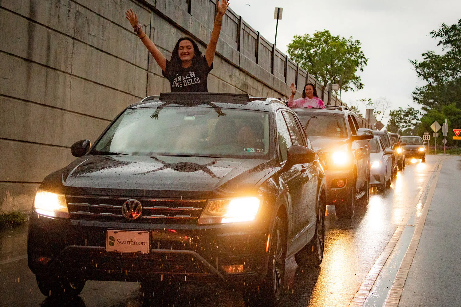 Strath Haven High School graduation car parade. Photo: Ben Ainslie, SHHS ‘21