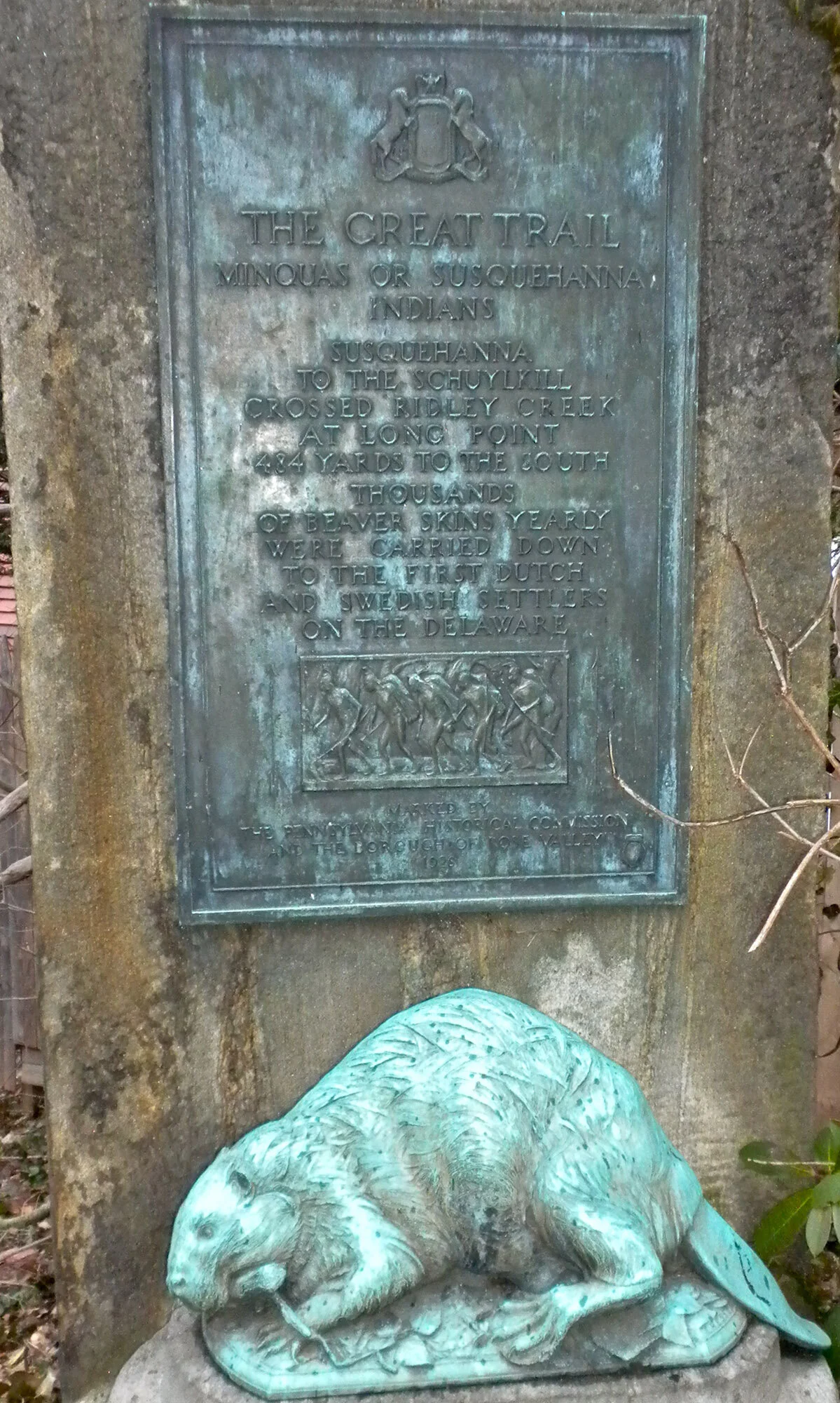 Rose Valley Minquas Trail Marker Stolen