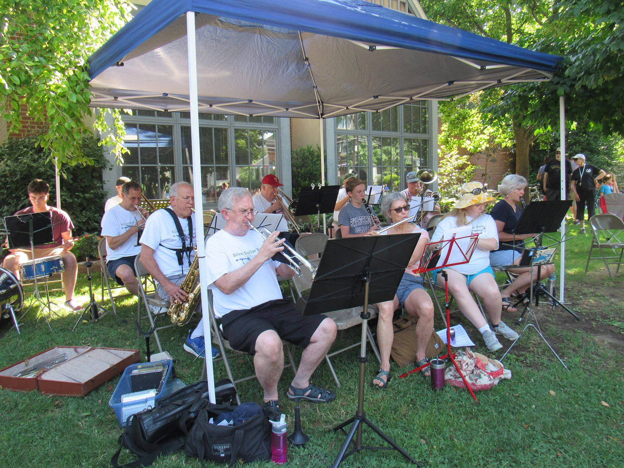  Independence Day Celebration in Swarthmore. The magnificent Silver Dollar Band. 