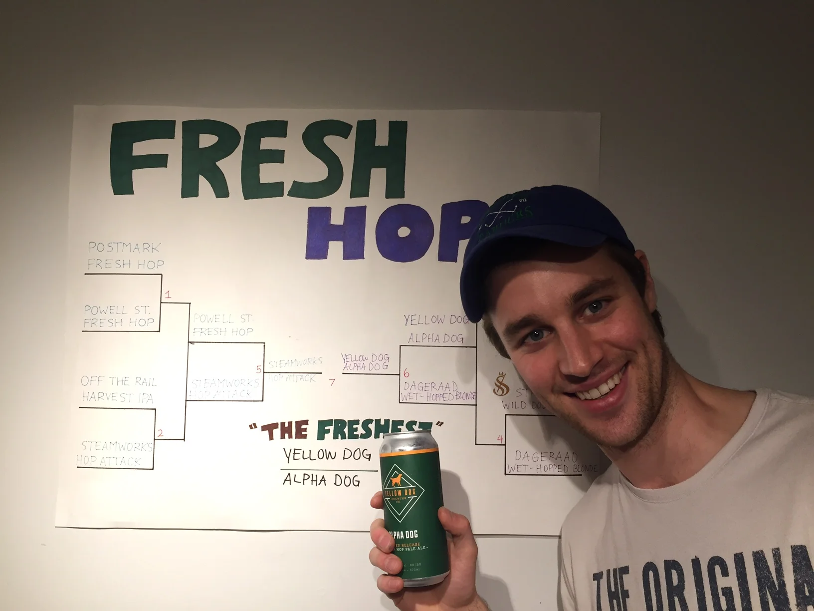 yellow dog pale ale BC craft beer fresh hop