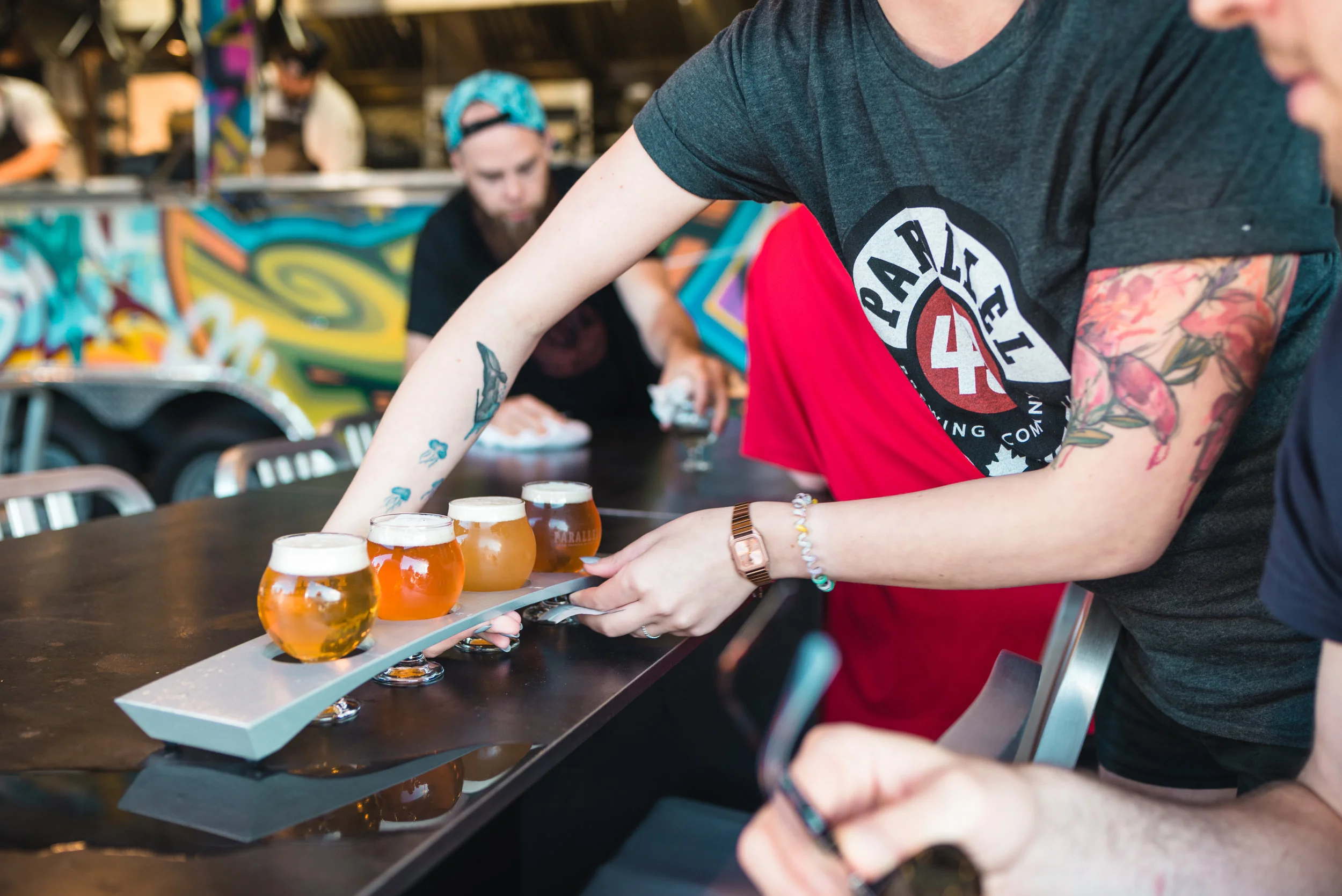 parallel 49 brewing yeastvan east vancouver craft beer flights vanpours