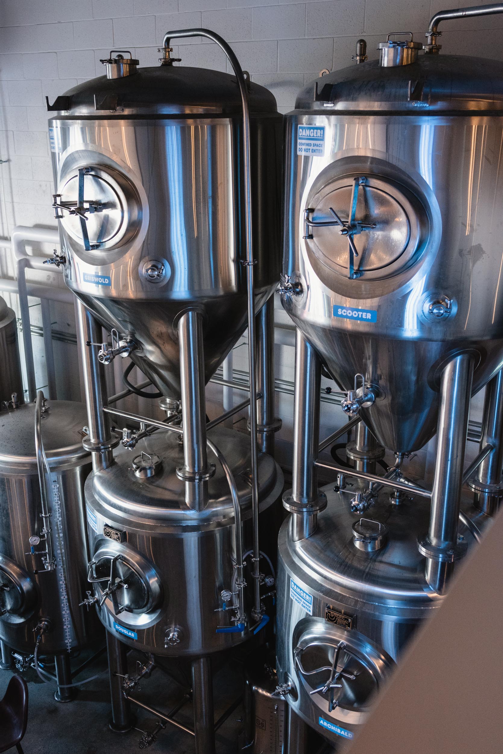Brewery equipment at Another Beer Company