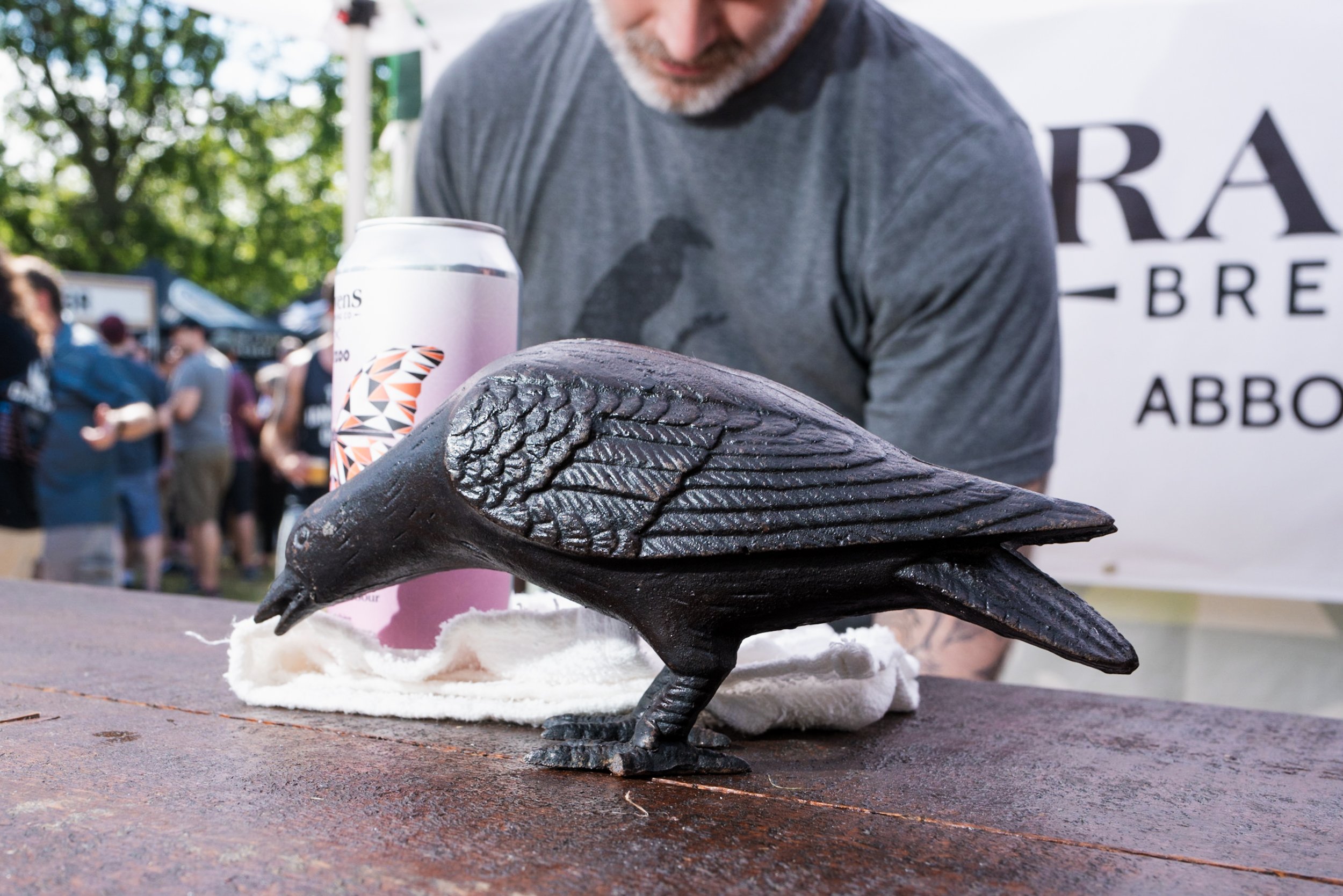 Ravens brewing raven figurine