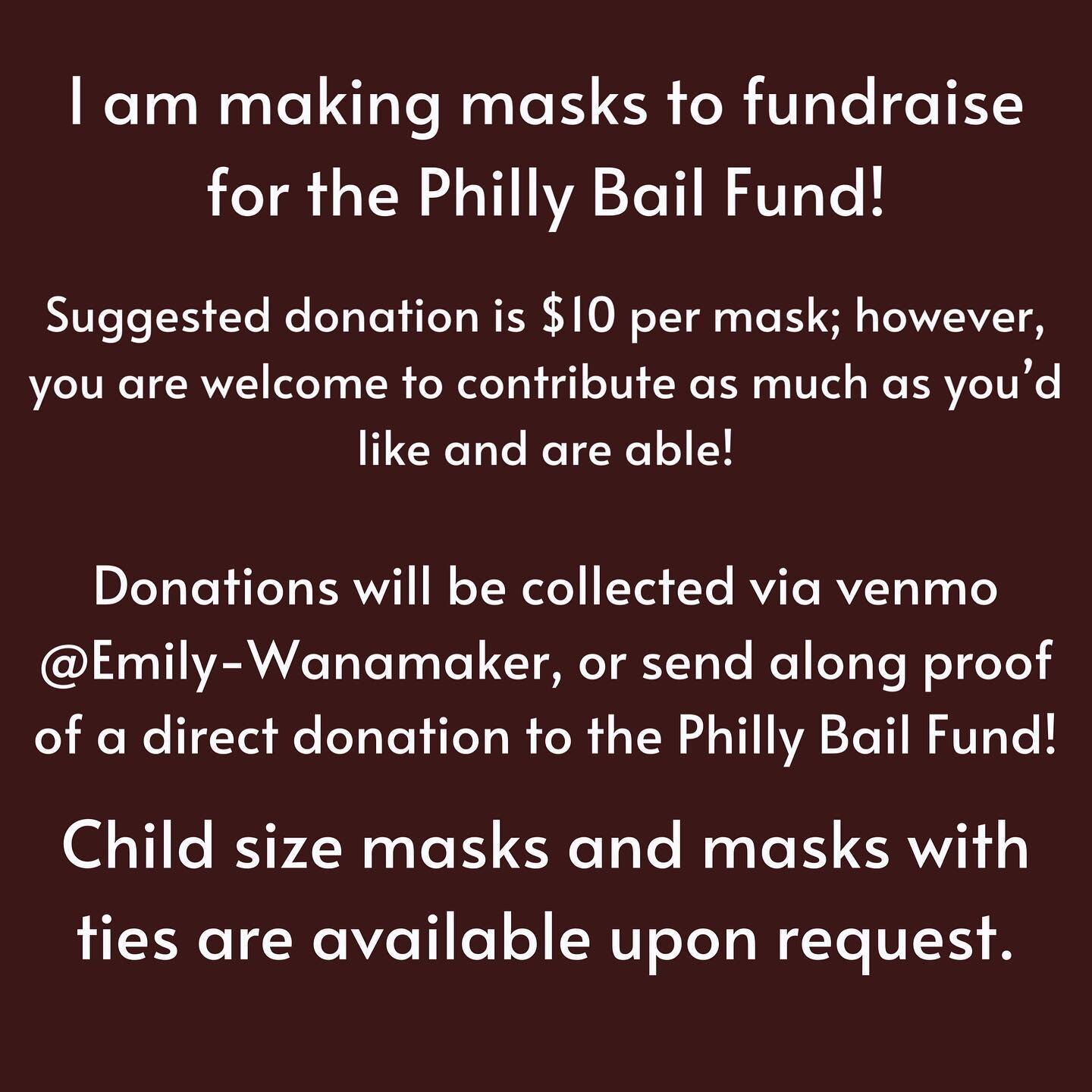 Hey y&rsquo;all! Since my immune system has me stuck inside during the protests, I wanted to take the opportunity to fundraise for different organizations that are vital right now by making masks, since we&rsquo;re also in the middle of a global pand