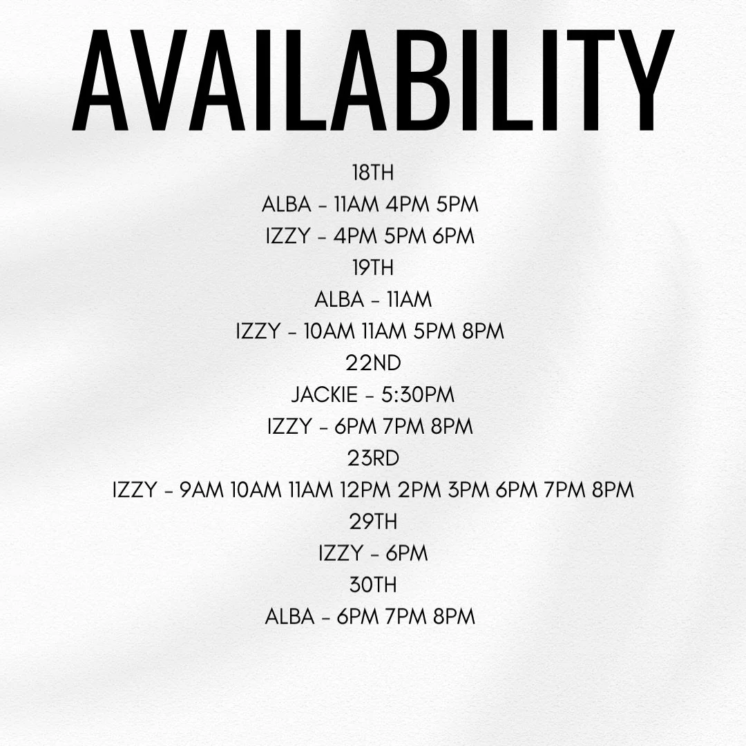 December is almost fully booked! 🎄✨
We&rsquo;re beyond thankful to our wonderful clients for such a busy and successful season. A small number of December appointments are still available&mdash;secure yours before they&rsquo;re gone!