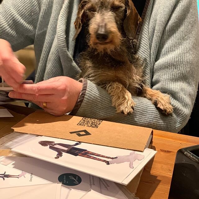 Max keeping an eye on the packaging of new cards heading to Campbell&rsquo;s of Beauly who are opening their doors again, but online  shopping too. A new addition to the Campbell&rsquo;s collection of Sophie Murray cards. @campbellsofbeauly #greeting