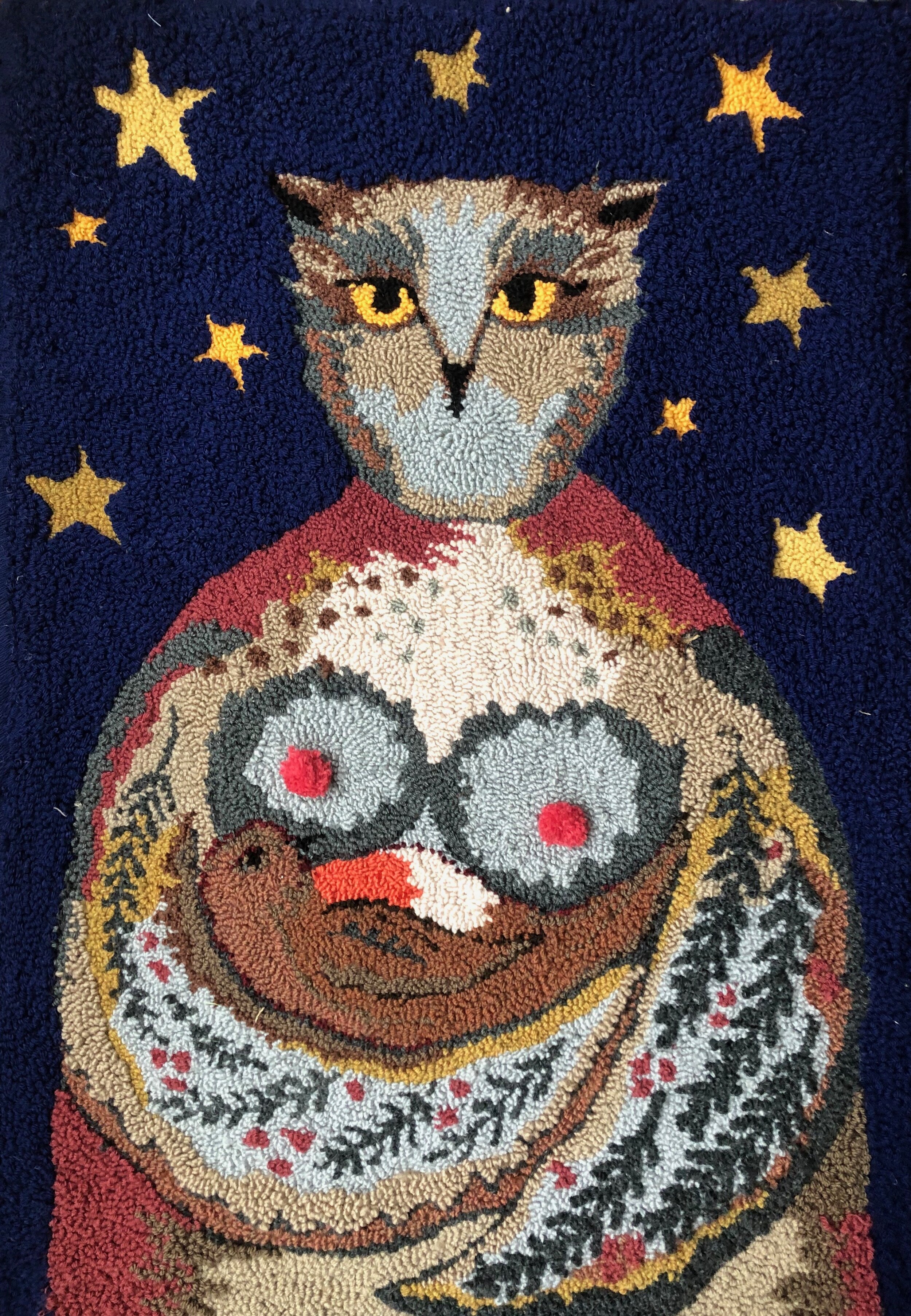 I will become a hug when you take me in your hands, 2019, 125 x 85cm, Wool on Hessian