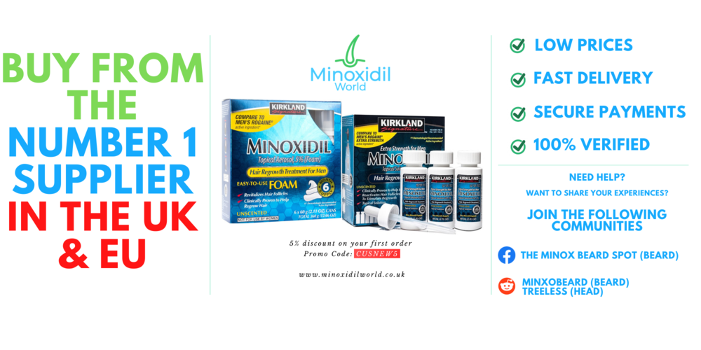 Buy Kirkland Signature Minoxidil 5% Solution & Foam - Free UK Next Day