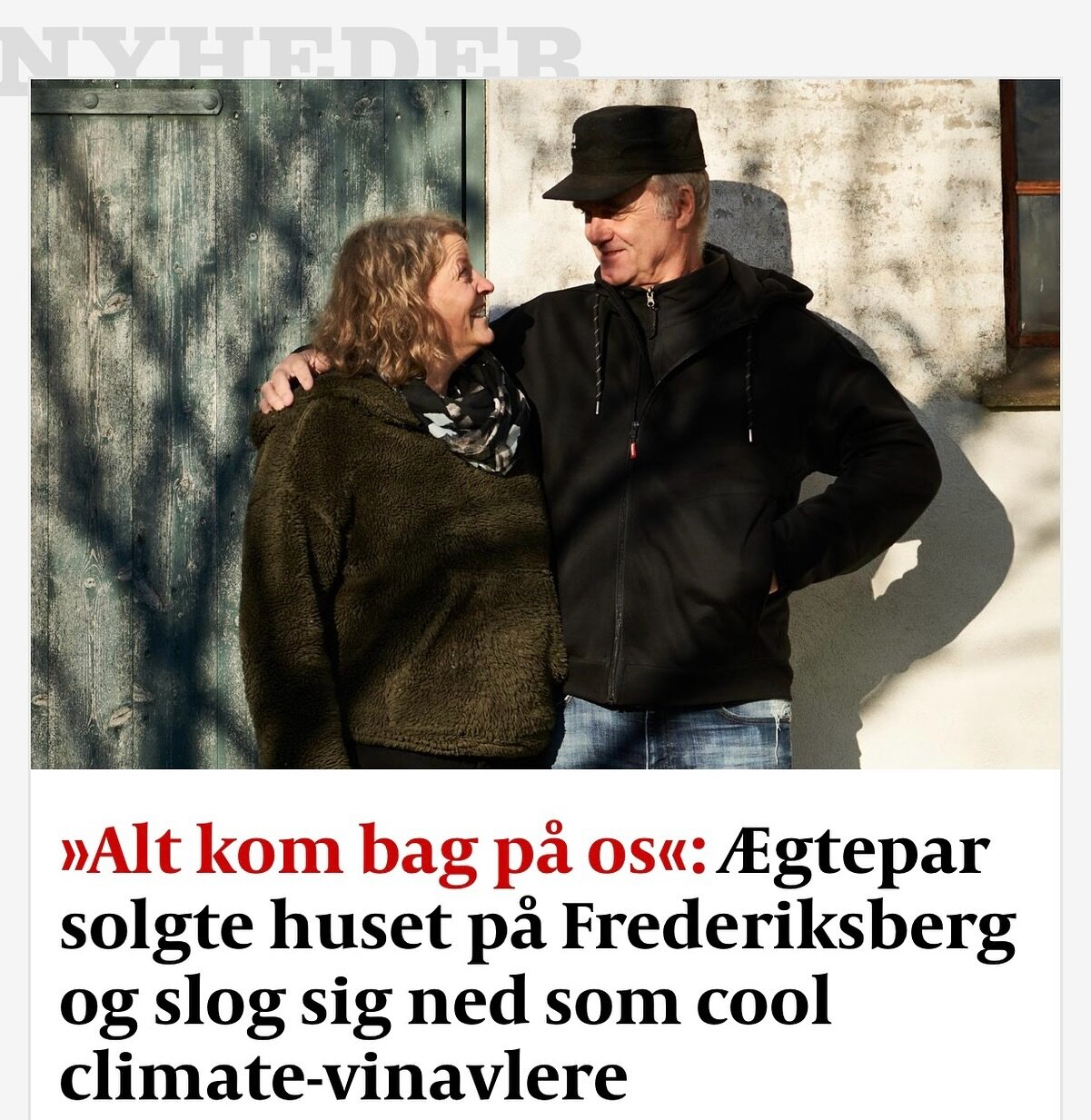 Nu er den fine artikel som Marie-Louise Andreassen og Alexander Vissing (https://sidegesjaeft.dk) skrev om Gilleleje Wine i Politiken ogs&aring; tilg&aelig;ngelig online. Selve artiklen er for abonnenter, men I kan scrolle gennem billederne som Alexa