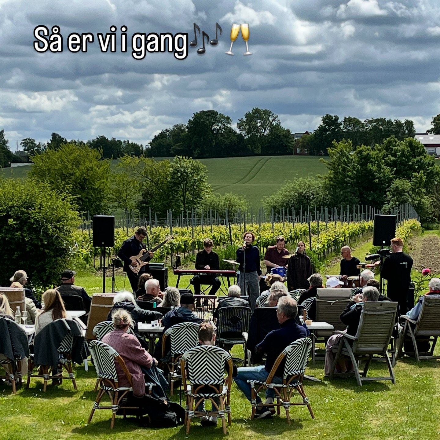 UMA KABONGO i vinmarken🎶🥂 nogen dage lidt bedre end andre - og i dag er en af dem☀️ #gillelejewine #gillelejevin #østergaardihågendrup #kattegatpåflaske #gilleleje #musikivinmarken #umakabongo