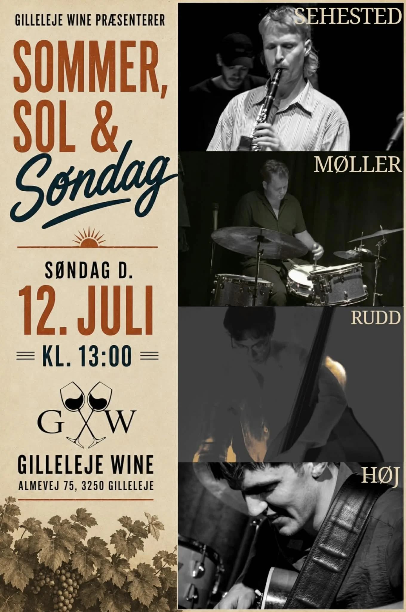 Jazz i vinmarken d. 12. juli 