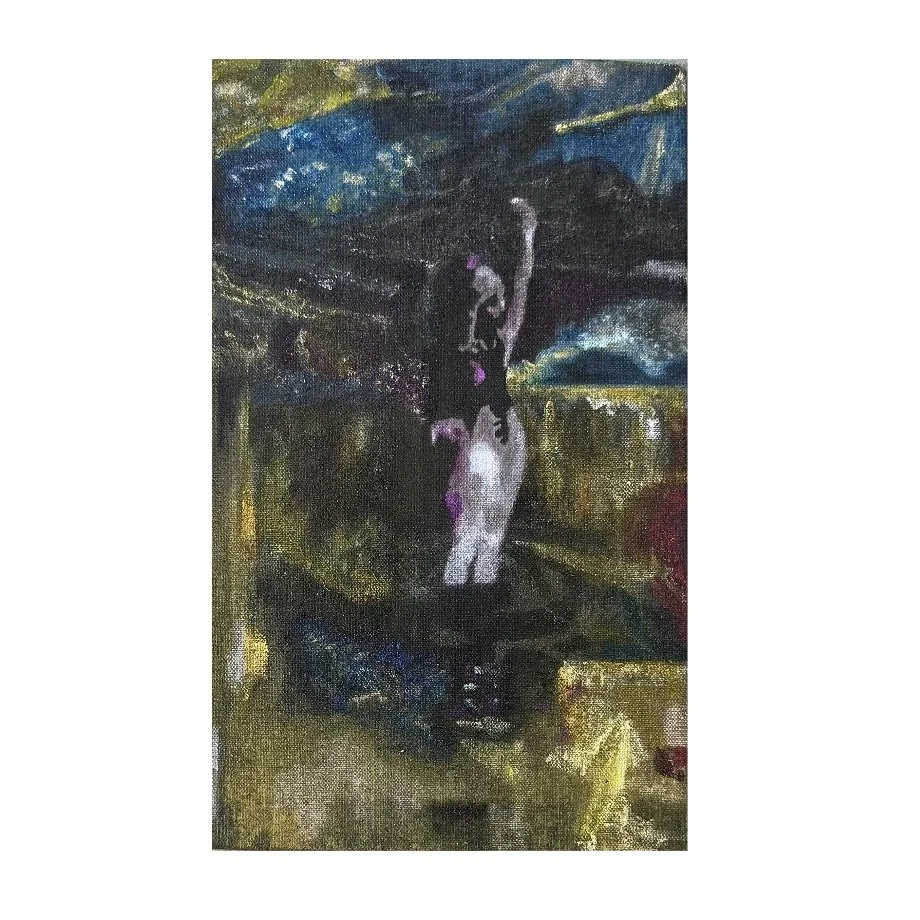 She stood like a statue