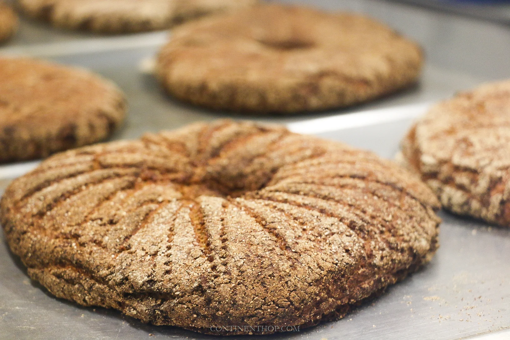 Ruisleipä dark rye bread typical food from finland