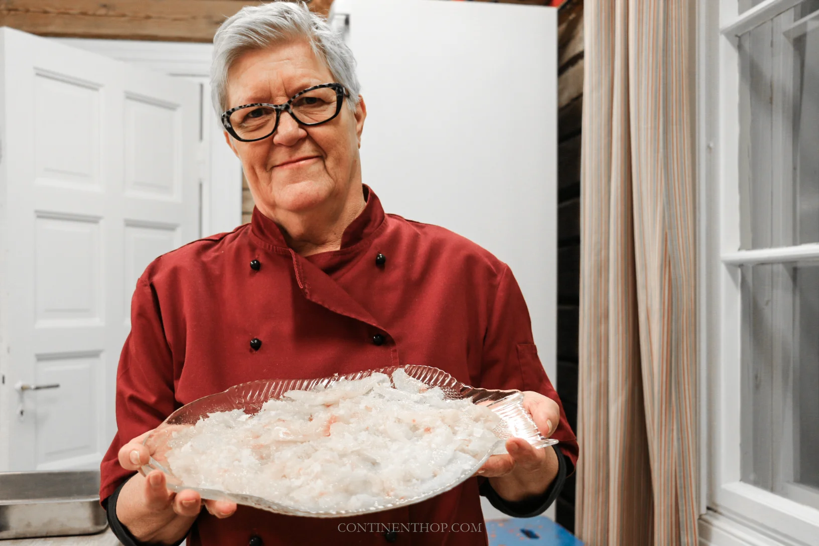 pikeperch slivers salted and ready to put away for a starter for a typical finnish food dinner