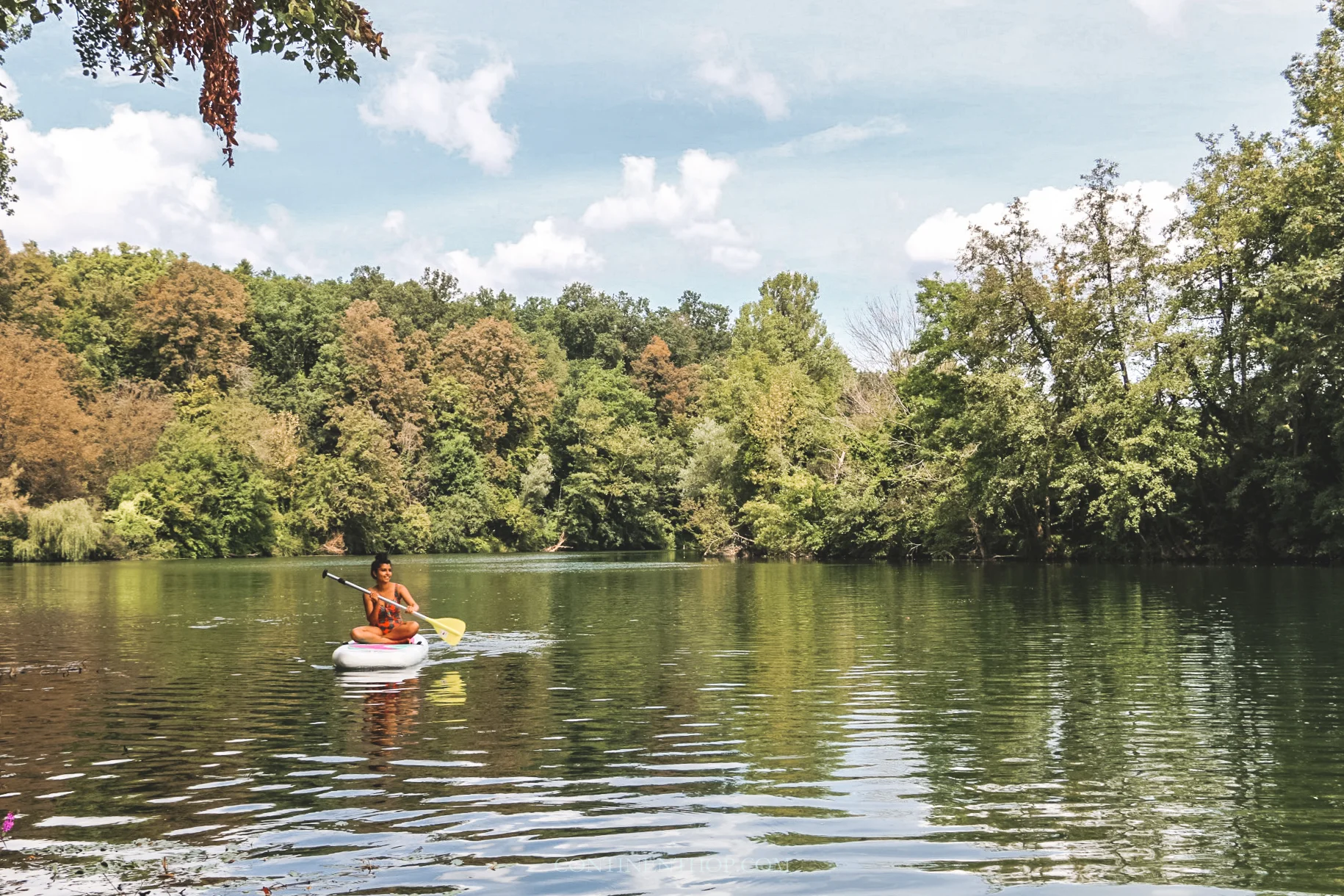 stand up paddle boarding at big berry luxury glamping resort in bela krajina slovenia