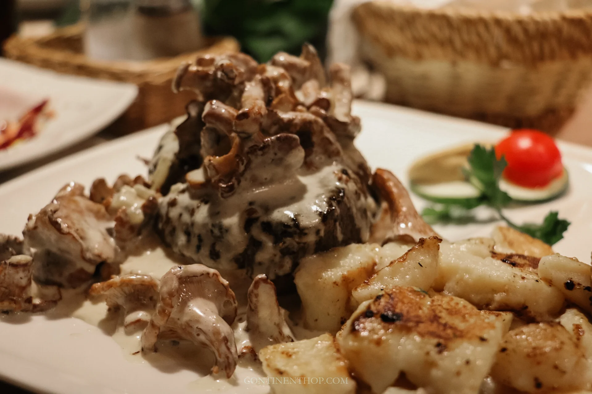 dinner at local restaurant from big berry luxury glamping resort in bela krajina slovenia