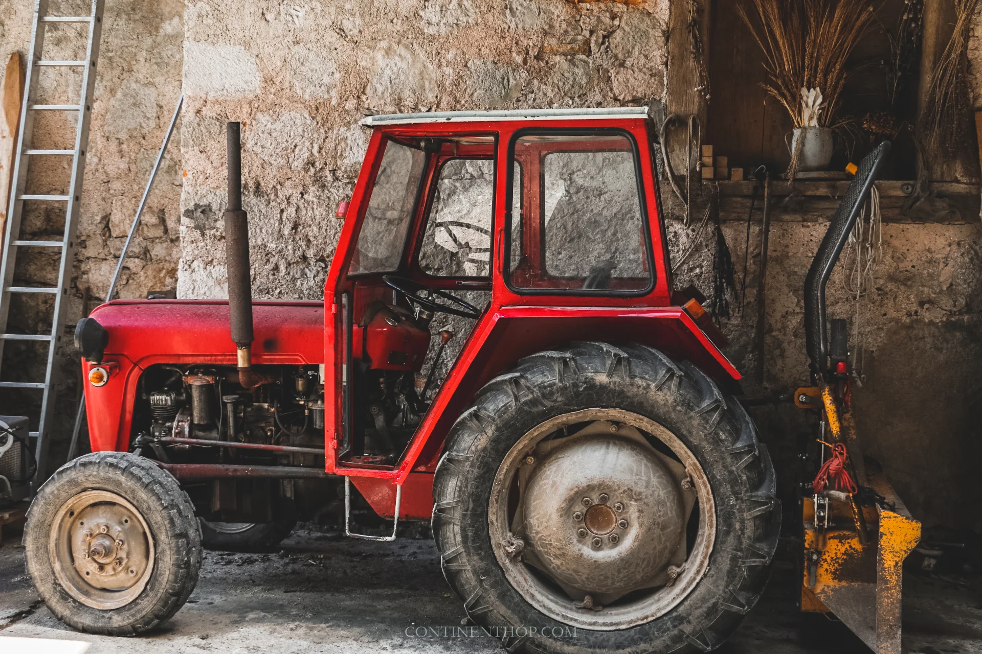 tractor at domacija kuzma excursion from big berry luxury glamping resort in bela krajina slovenia