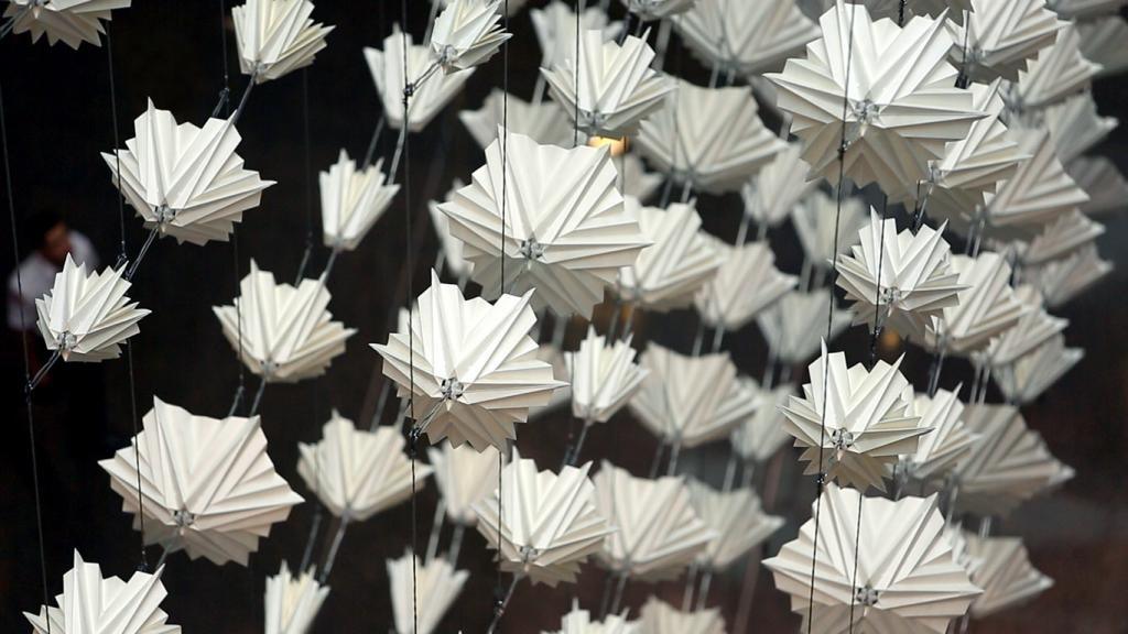Elements are made from a durable high-density polyethylene membrane which can expand and contract via a silent stepper motor controlled by custom circuit boards.