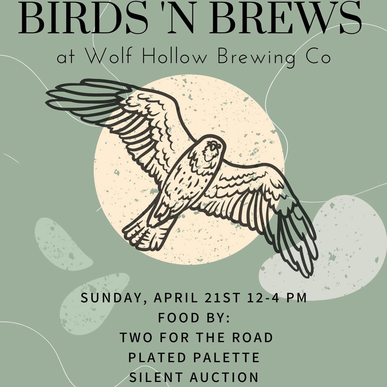 It&rsquo;s bird day! Join us this afternoon for our 3rd annual Bird &lsquo;N Brews benefitting @birdsofwhisperingwillow! Fun the whole family, come learn about what Whispering Willow does and meet some of their avian friends. Enjoy raffles from local