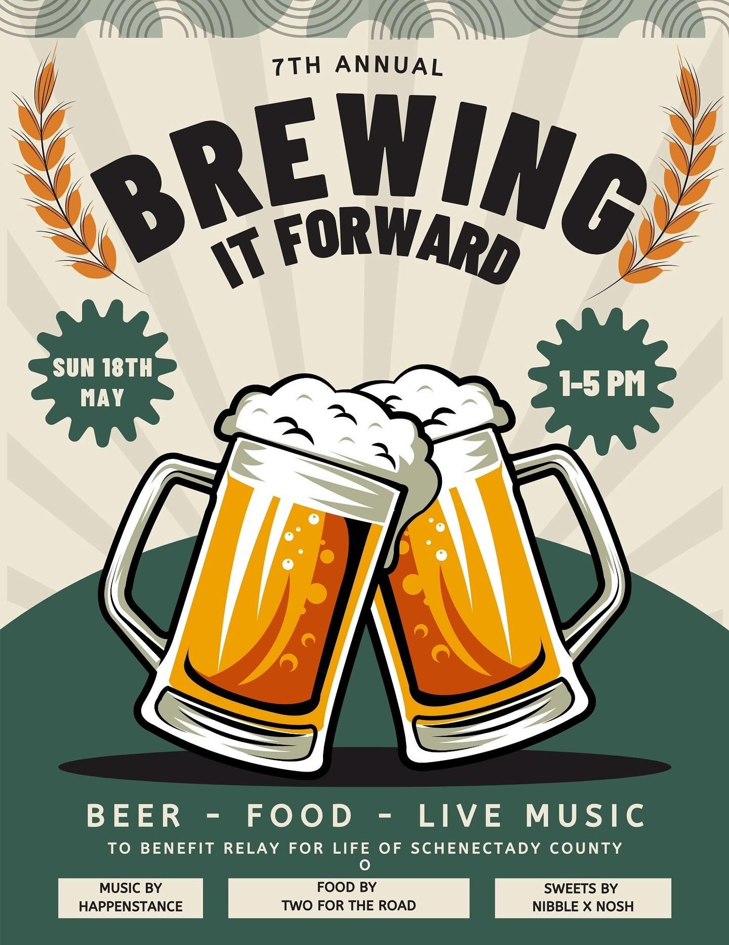 Year 7 of supporting Schenectady County Relay For Life. Join us this afternoon for live music, raffles, food, and beer all for a great cause! #relayforlife #kickcancersbutt #sunday #schenectady