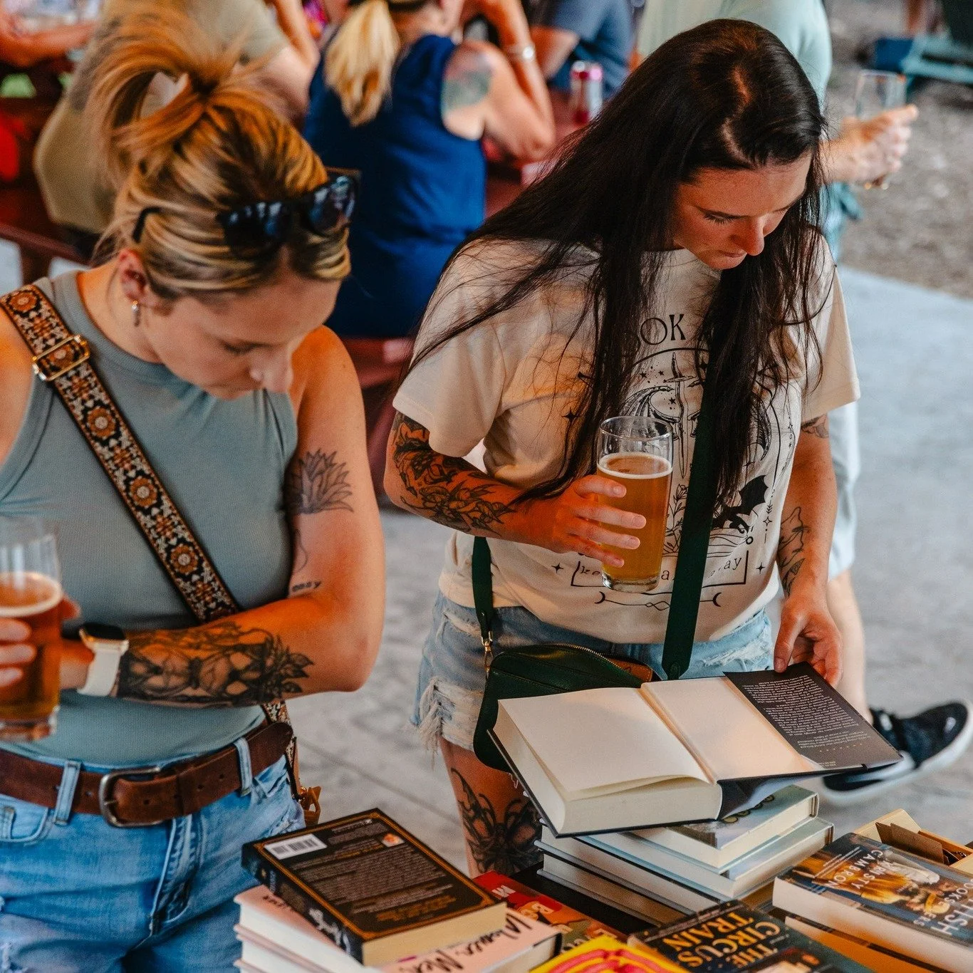A loaded Friday night here at the brewery! @thebookhive_ny is back in the house for their monthly book sale 5-8pm, and then @brotherjunction  hits the stage to rock out at 6pm! Dinner service by @twofortheroadfood and @flacostacotruck. #Friday
#Books