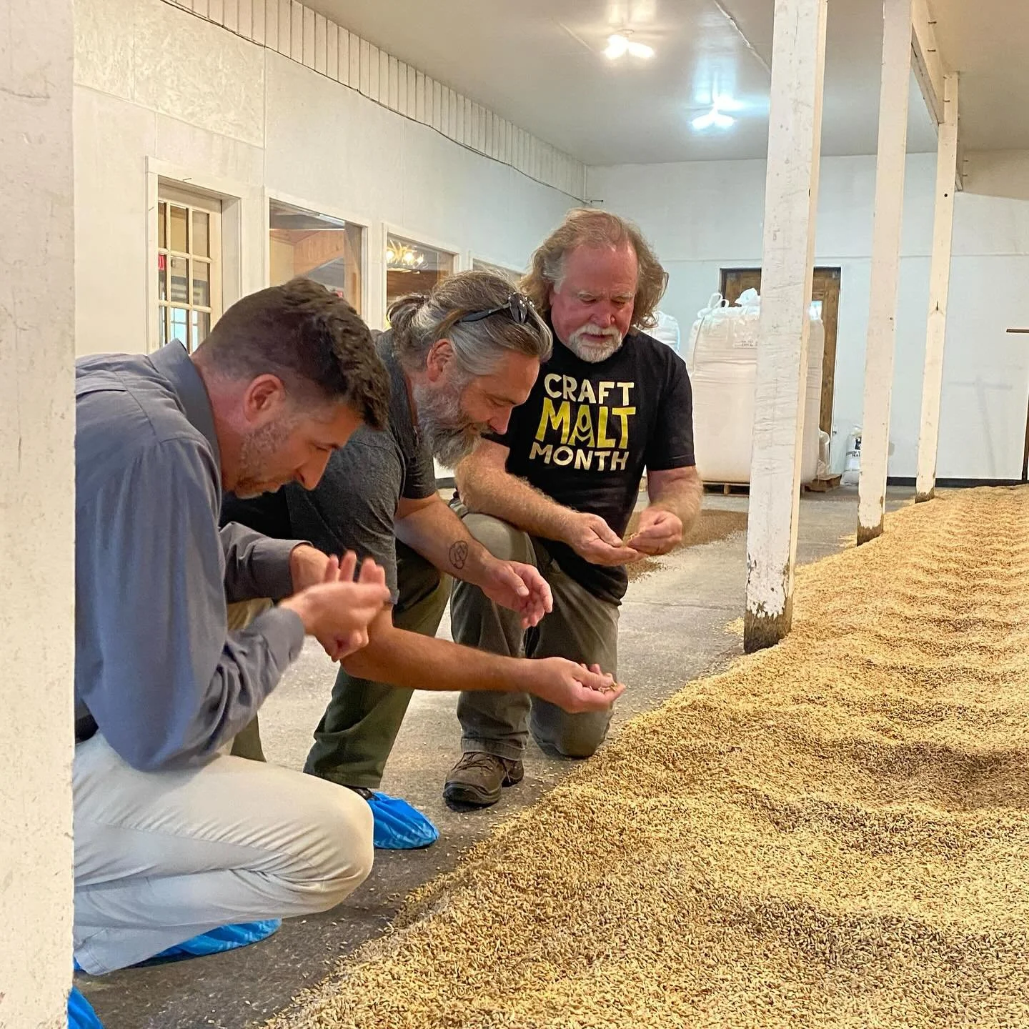 Pete and Jordan got a chance to go down to  @hudsonvalleymalt and check out exactly how grain has been malted and roasted for hundreds of years. Dennis and Jeanette are a wealth of knowledge! We&rsquo;re super excited about the New York 2-Row being a