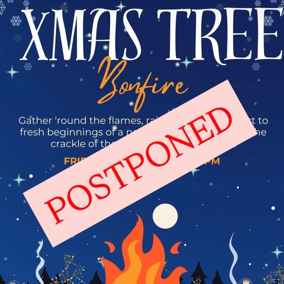 We thought raising a glass around a hot, bright Christmas tree inferno would warm us nicely even in brisk winter weather, but unfortunately tonight&lsquo;s wind speed is giving us reason for caution. 

Unfortunately, we will not burn the trees tonigh