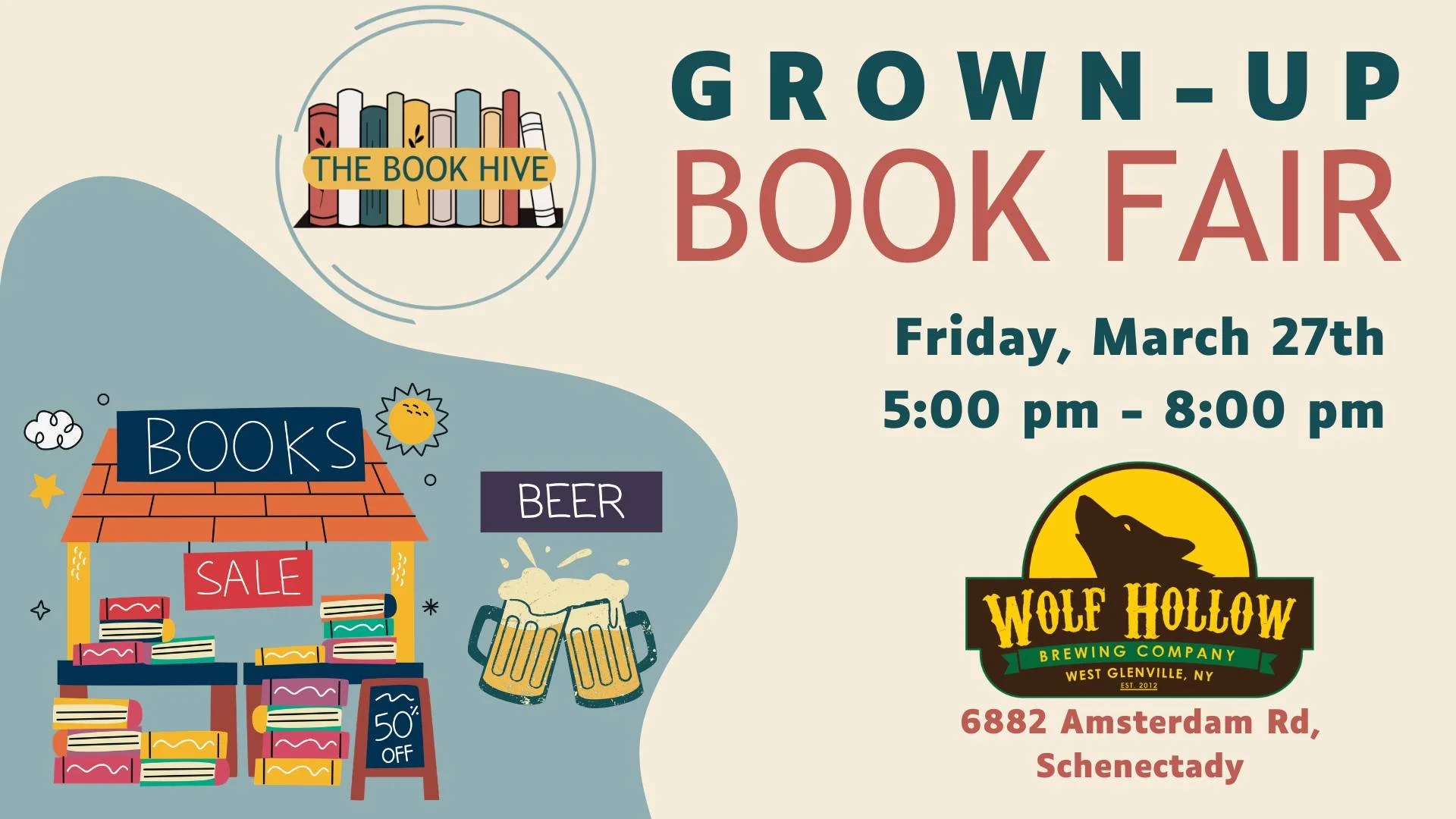 The Book Hive Grown-Up Book Fair