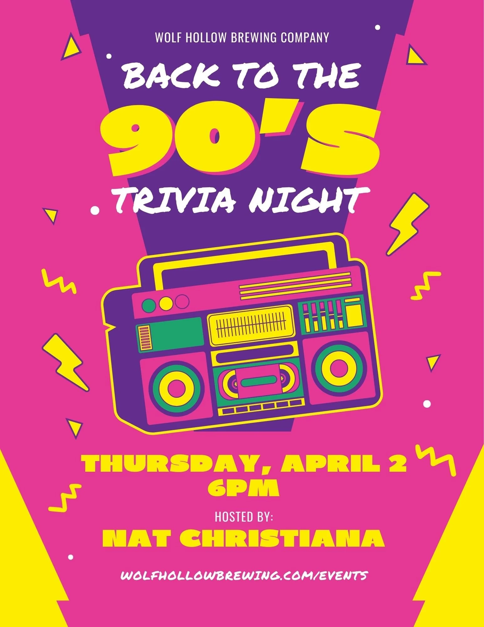Back to the 90's Trivia Night