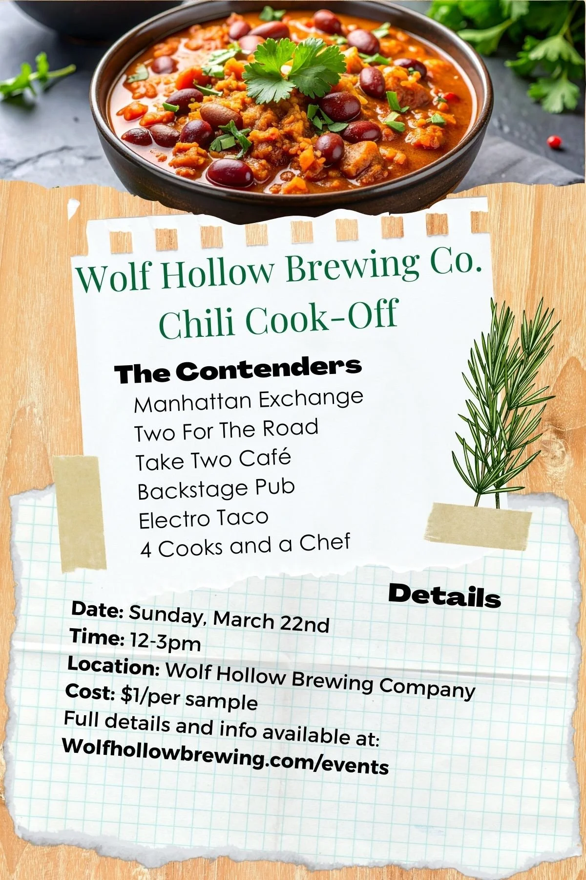 Wolf Hollow Brewing Company Chili Cook-Off