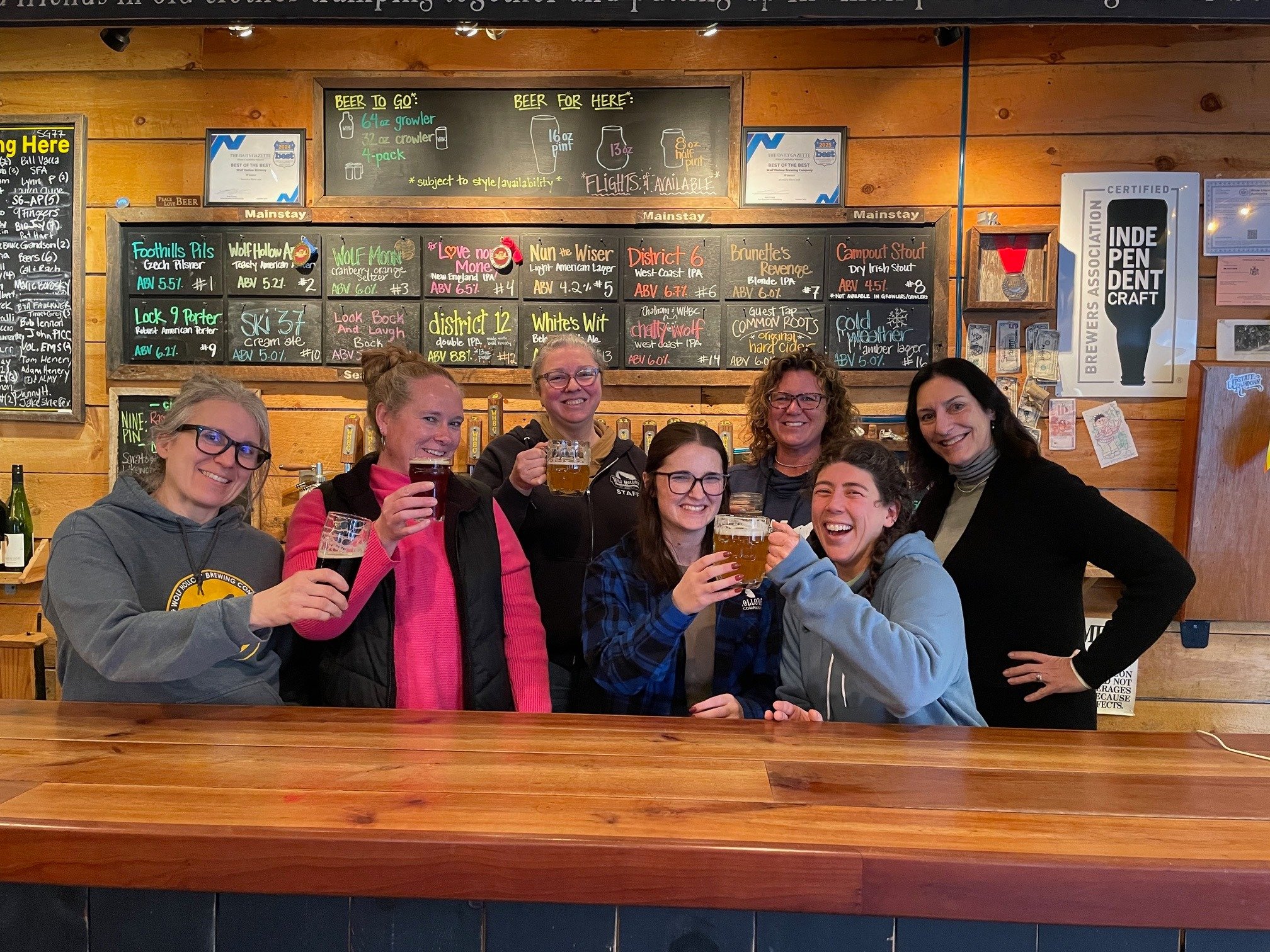 Happy International Women's Day! Week in and week out these amazing ladies crush it and keep the brewery humming along. Today (and every day) we raise a glass this incredible group of women for their hard work and dedication to making Wolf Hollow the