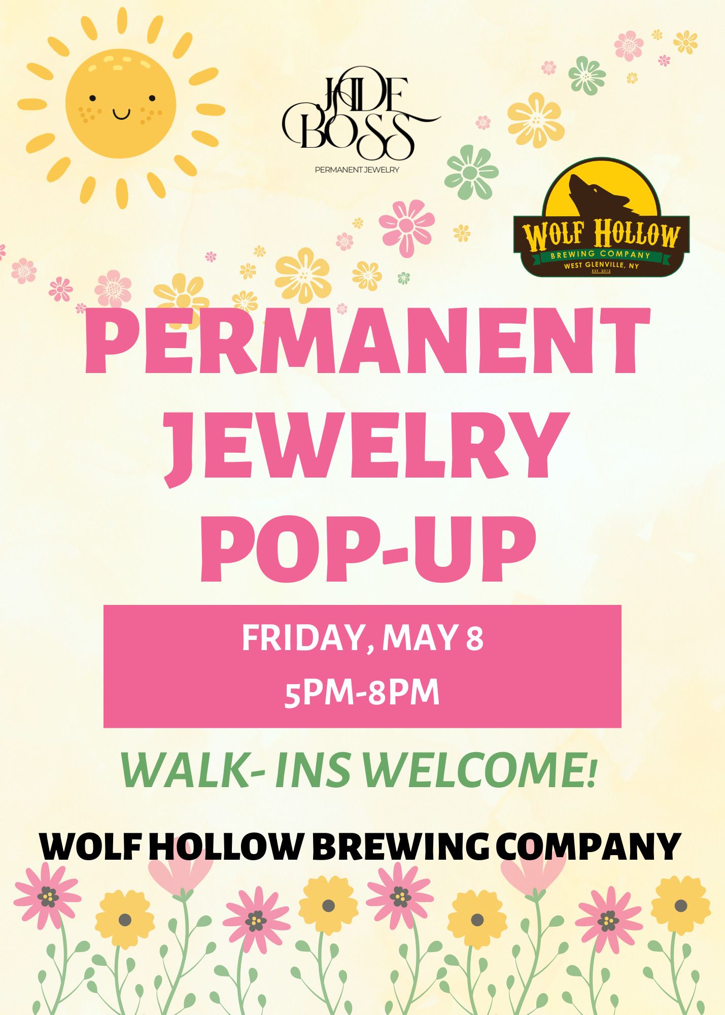 Mother's Day Permanent Jewelry Pop-up.