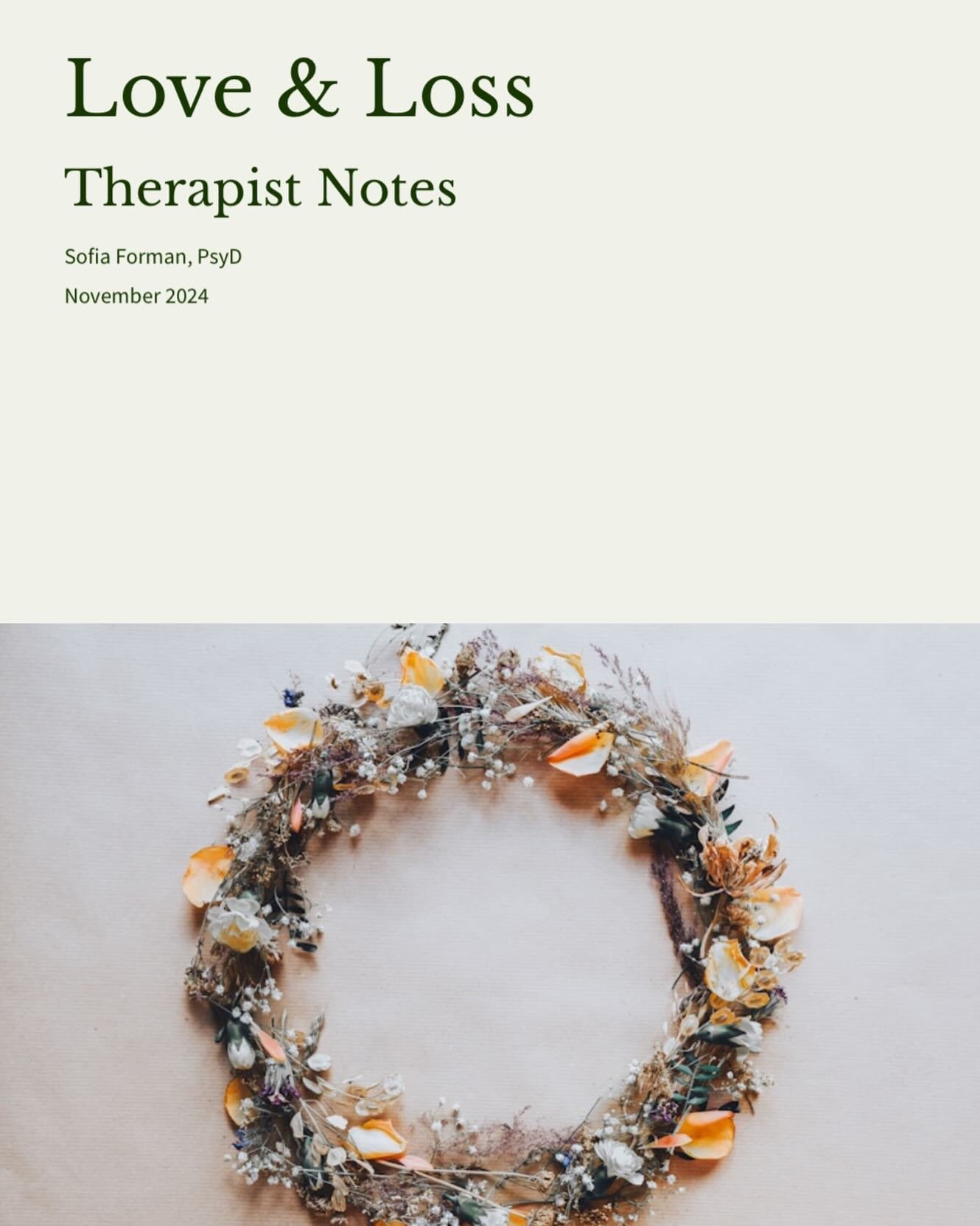 Link 🔗 https://www.sofiaformanholistic.com/love-and-loss-1