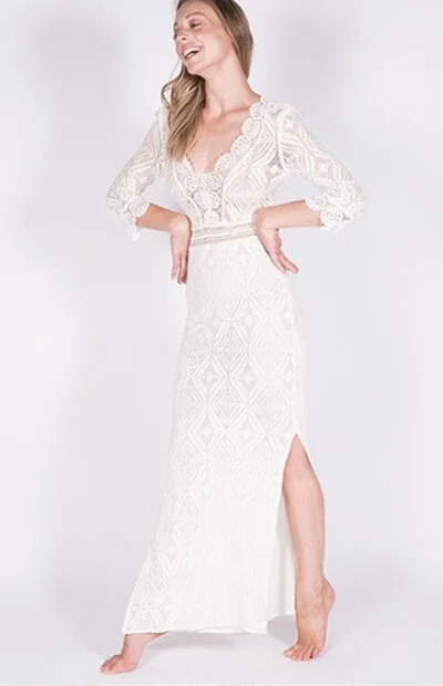 robe longue blanche bash