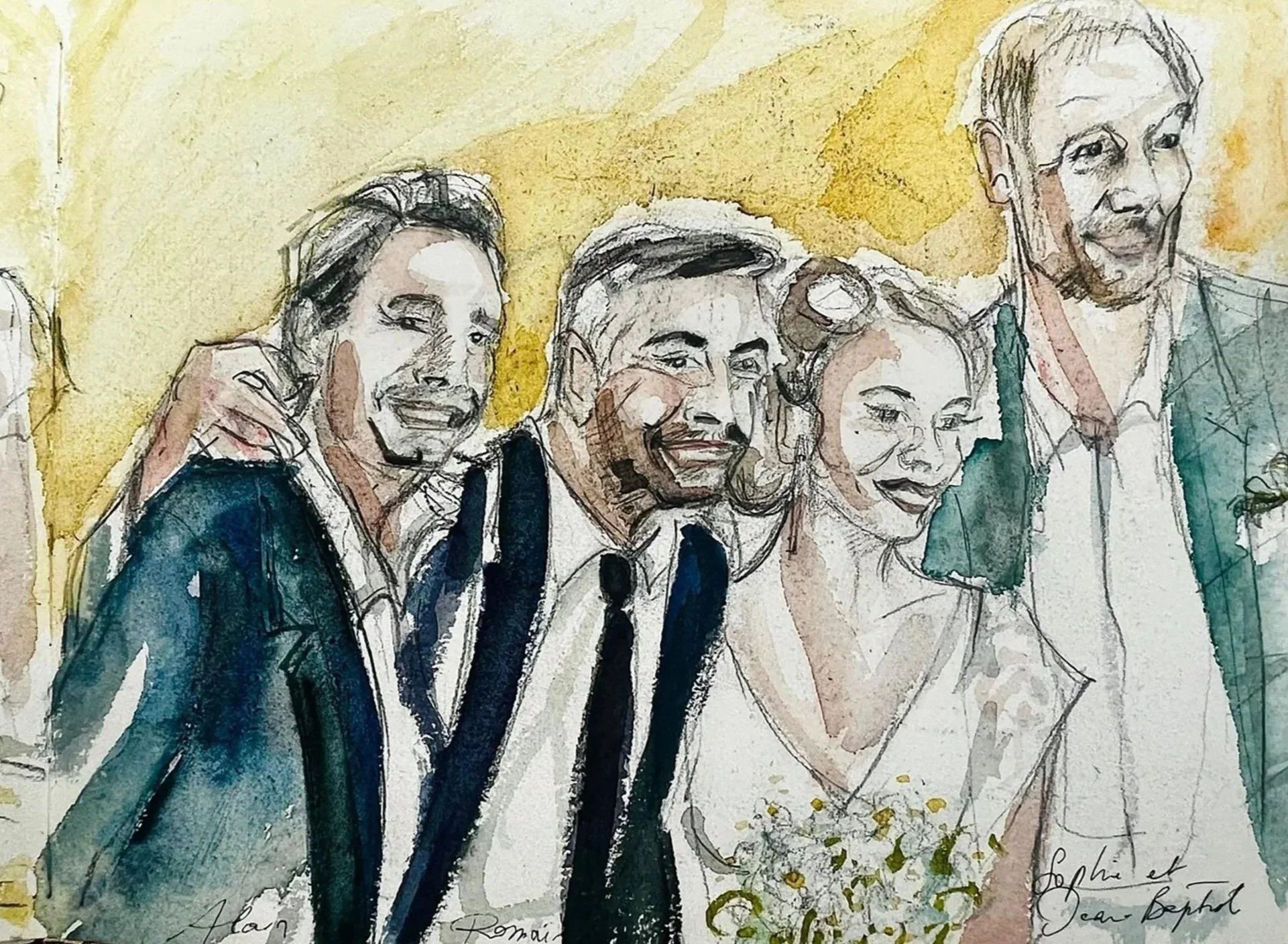Artiste mariage : live painting &amp; livres d’or sur-mesure | Désirée de Montebello