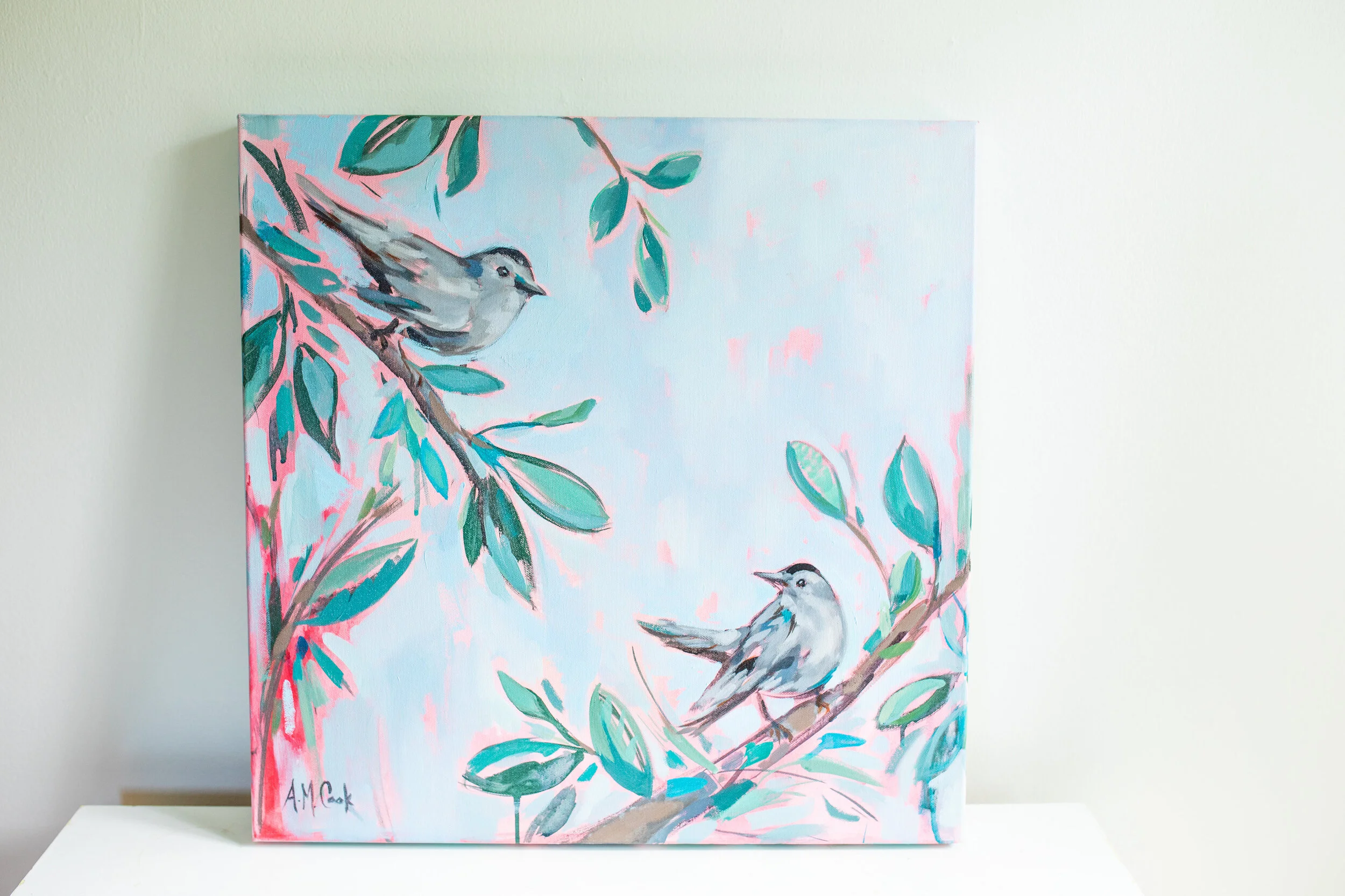 "Together" Original Oil Painting 20 x 20 on canvas