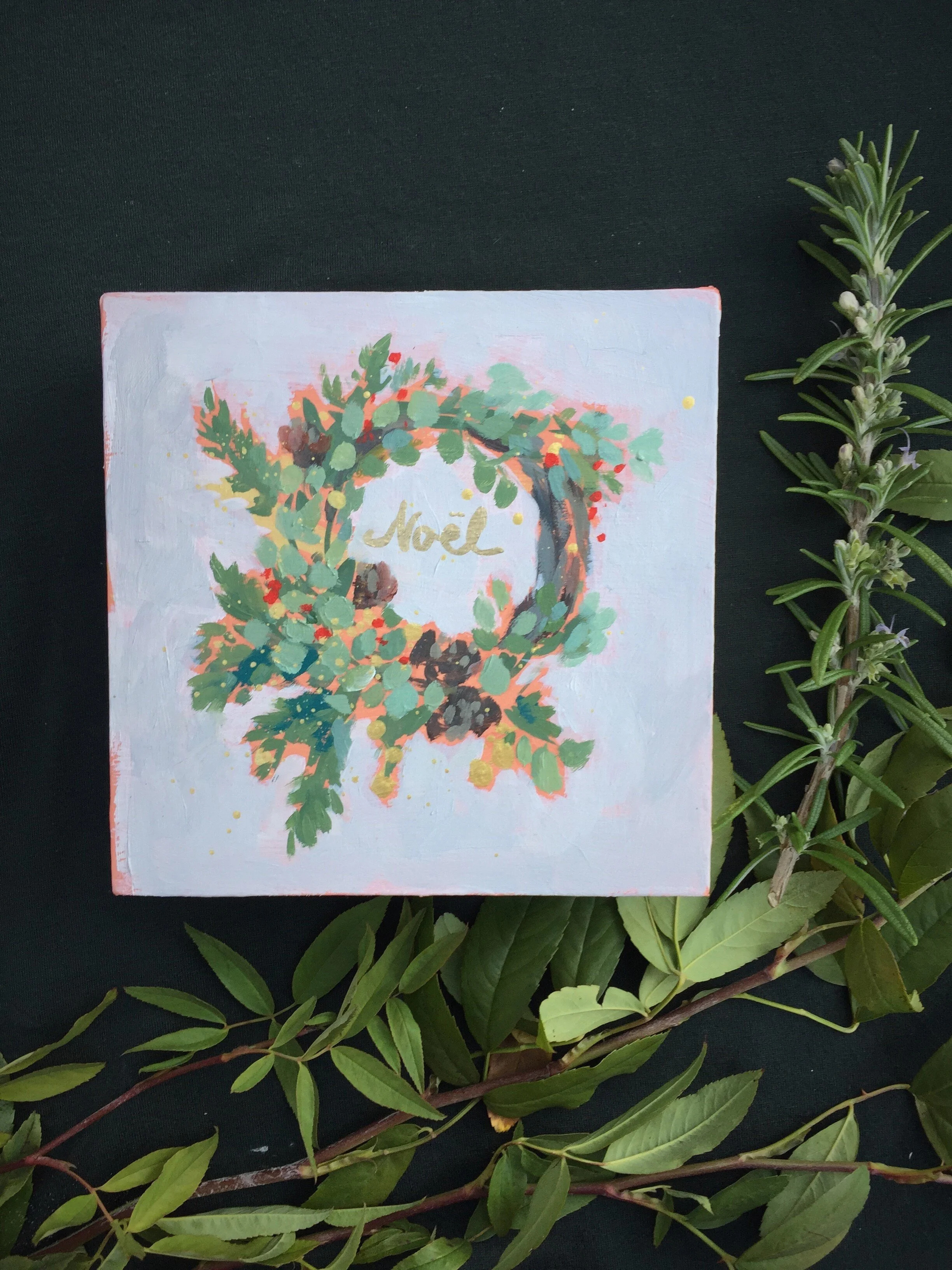 Noel, "All is Calm, All is Bright" Collection, 5 x 5 inches