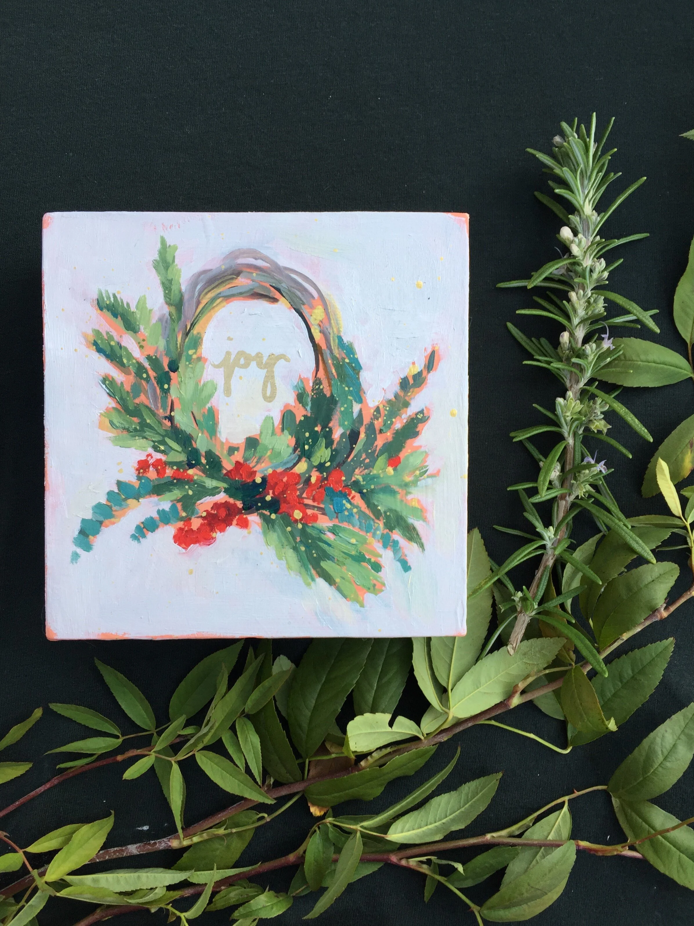 Joy, "All is Calm, All is Bright" Collection 5 x 5 inches