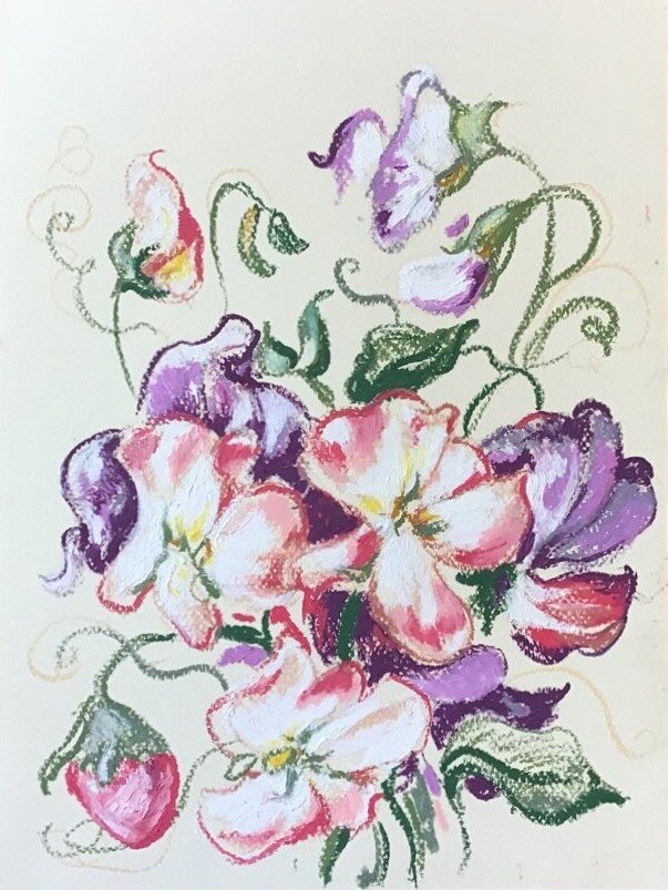 Vintage Sweet Peas, from the Floral Gathering Collection