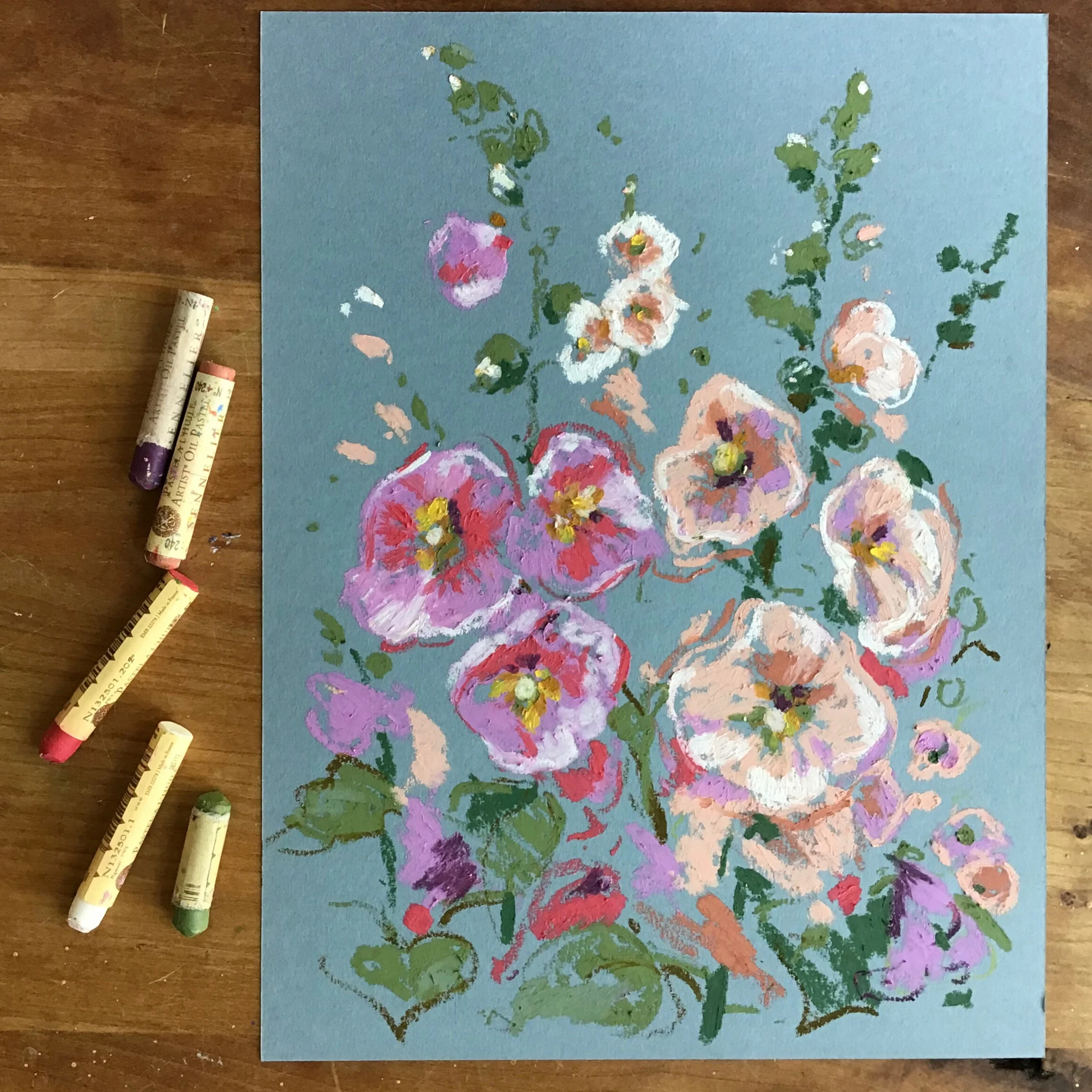 Hollyhocks, from the Spring Gathering Collection