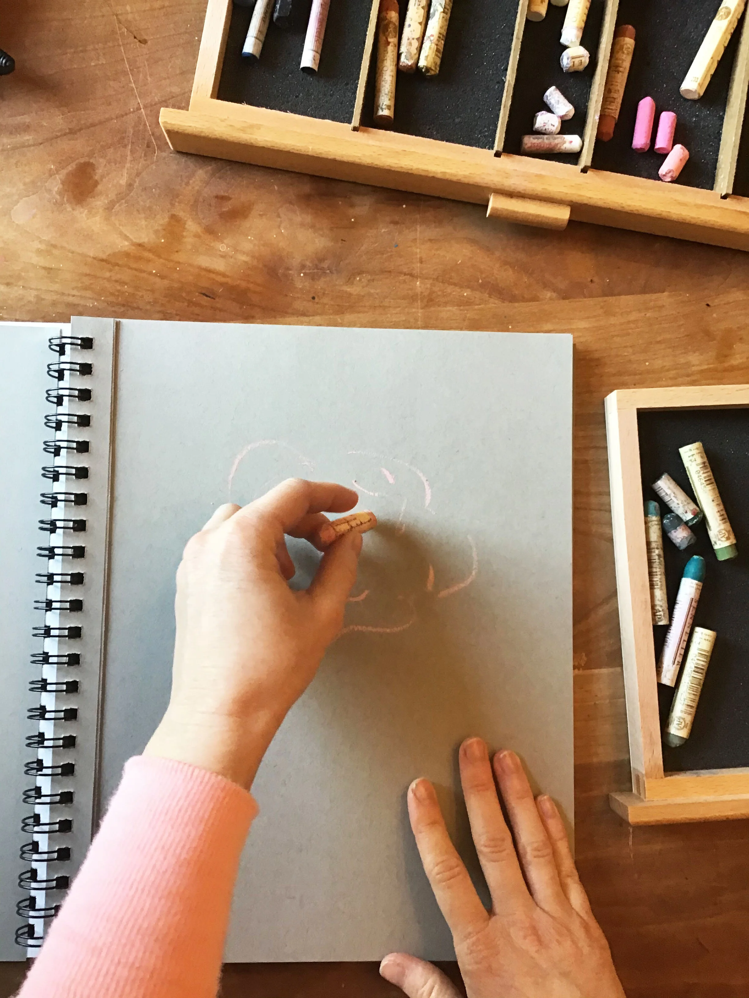 Custom Floral Oil Pastel Piece