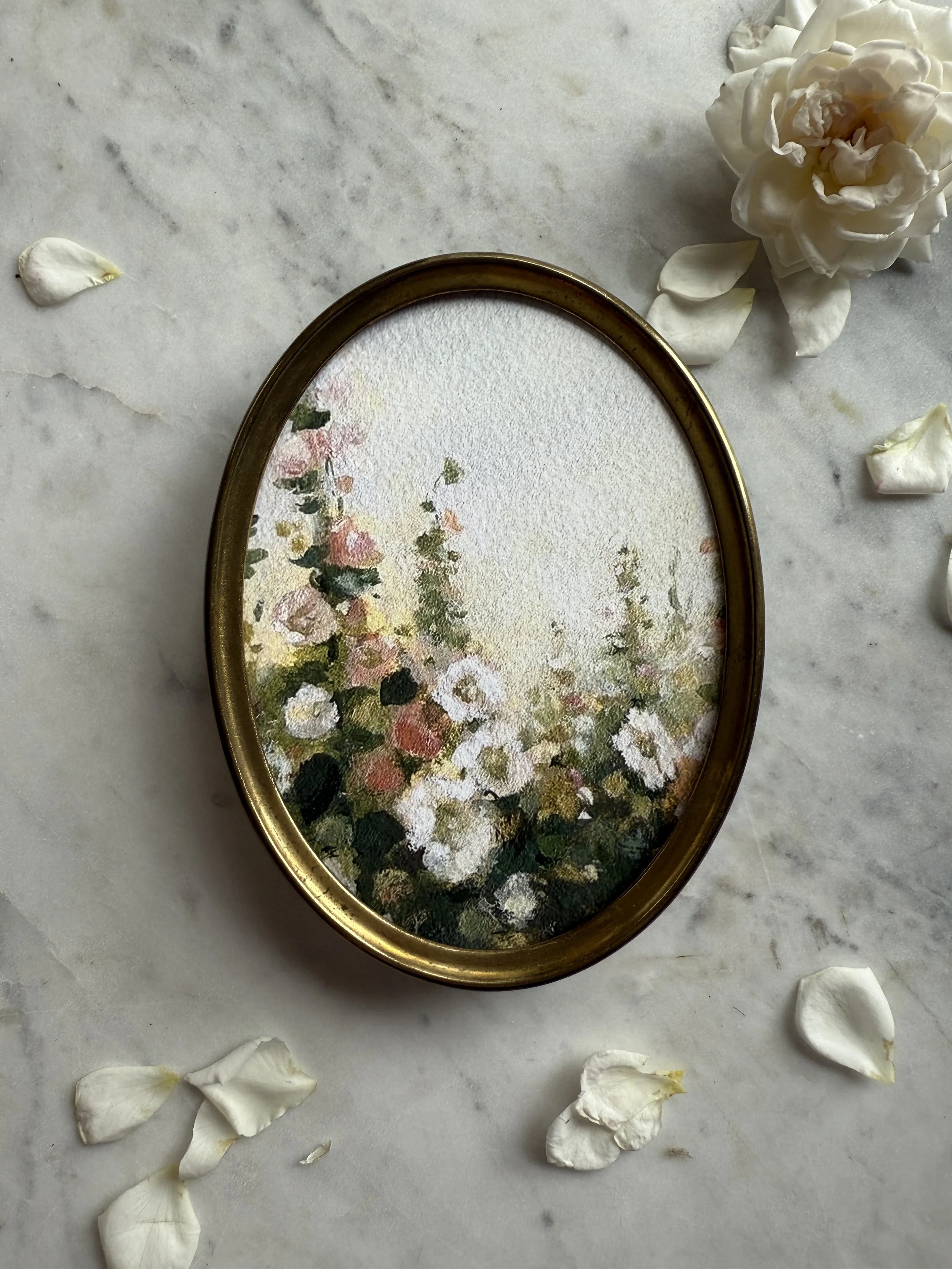 Layers of Hollyhocks