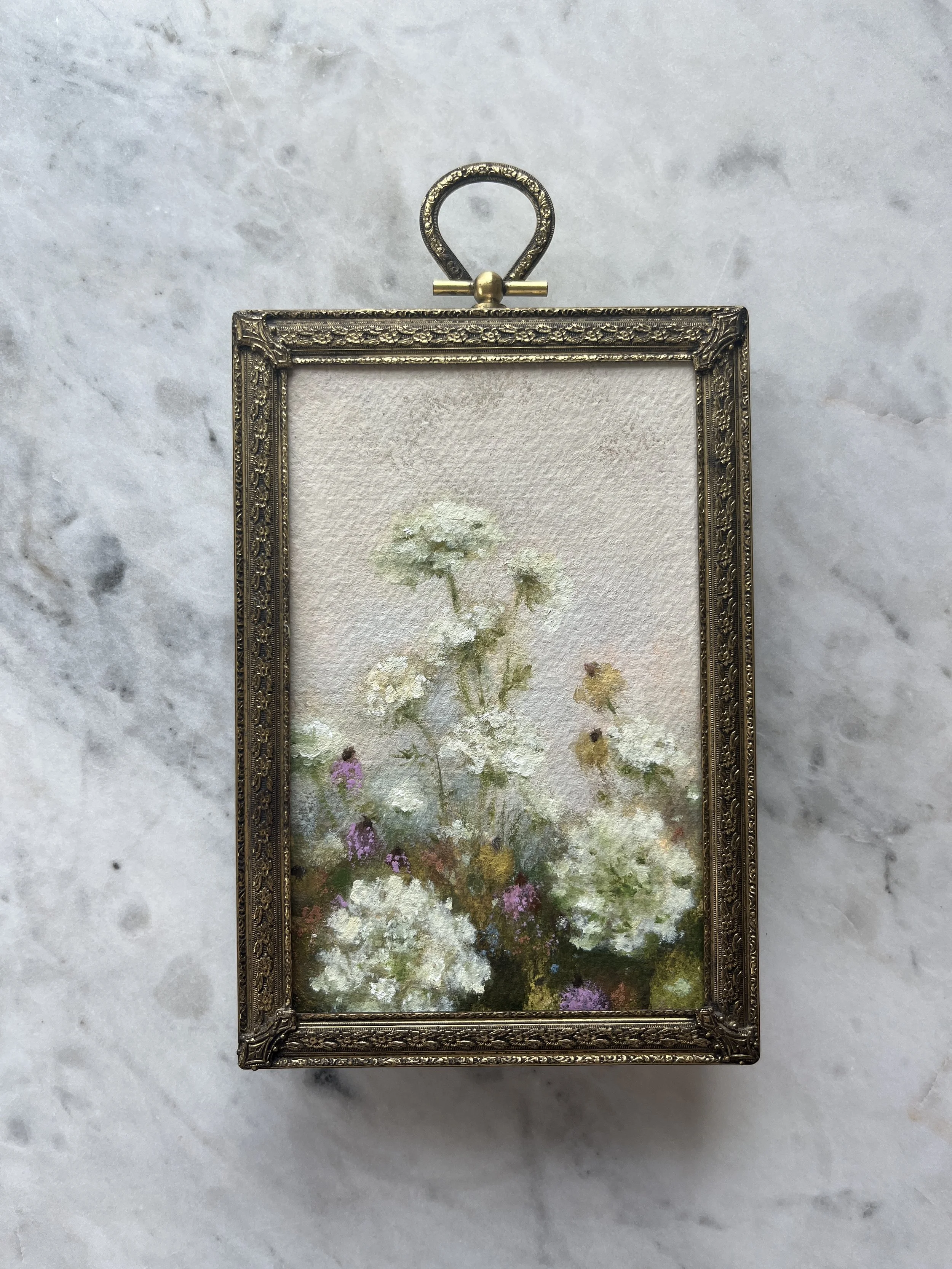 Queen Anne's Lace V in a Vintage Frame
