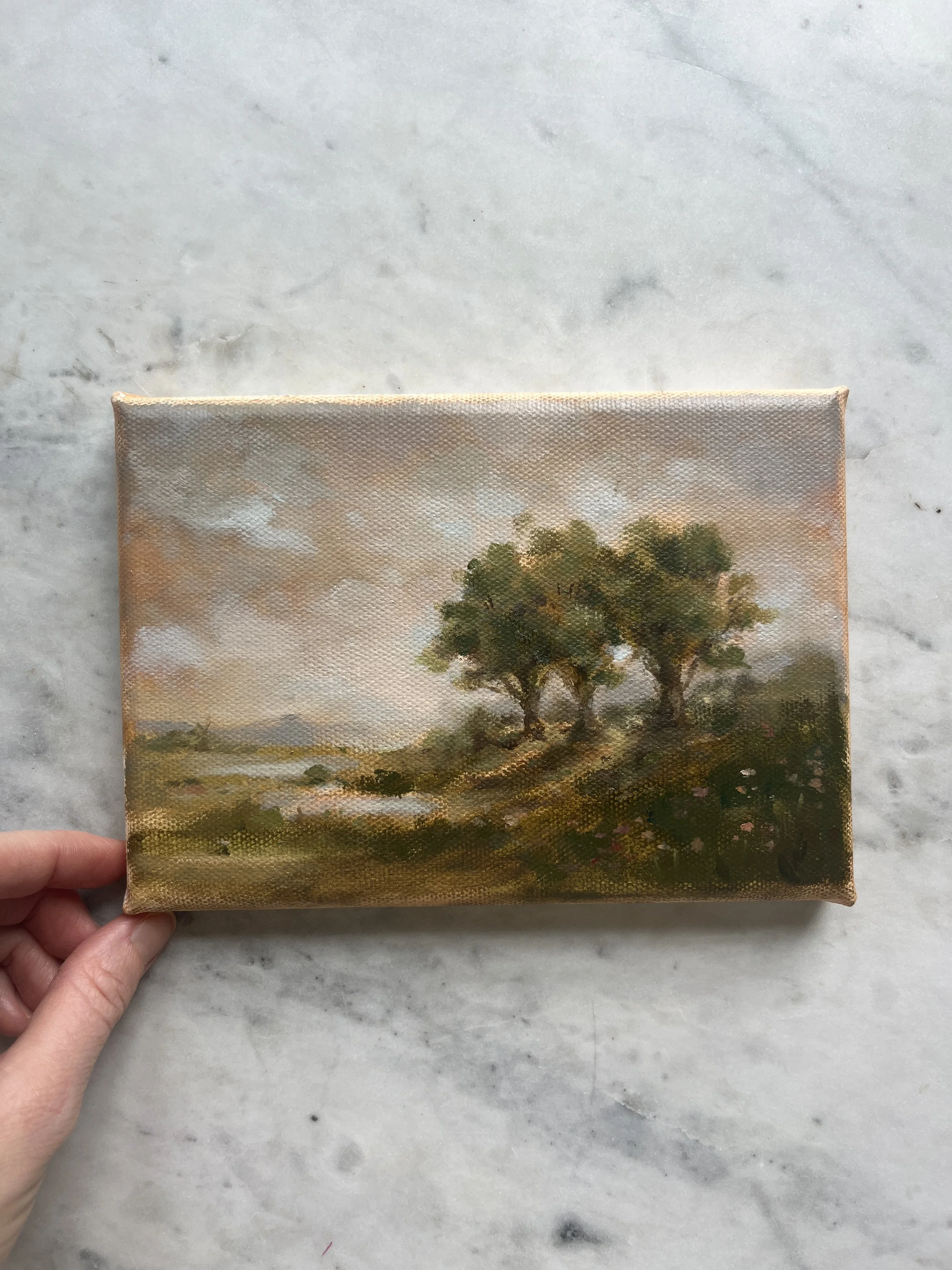 Dutch View - An Original Oil Painting on Canvas 5 x 7